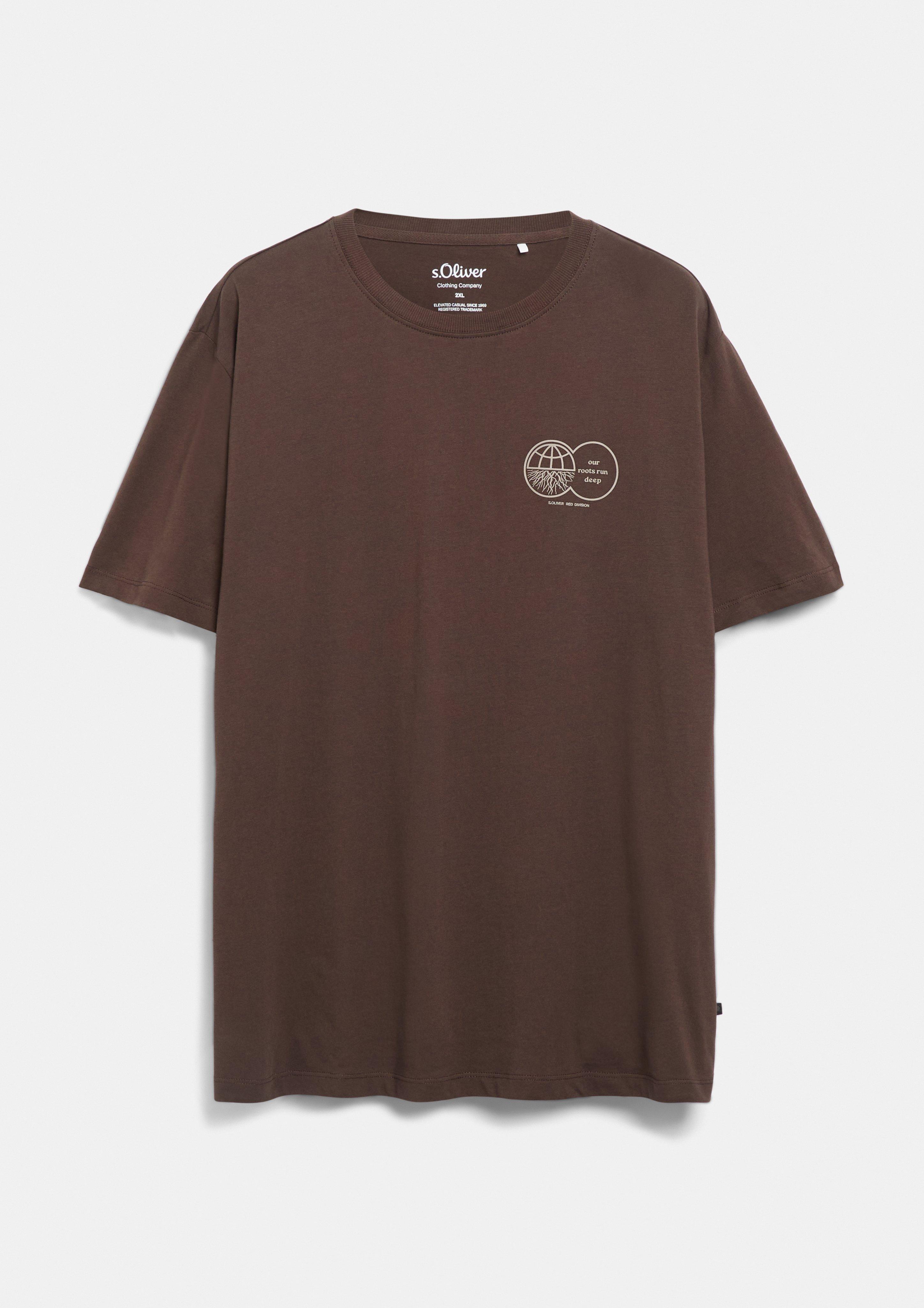 Men T-Shirt in brown by s.Oliver Men Big Sizes