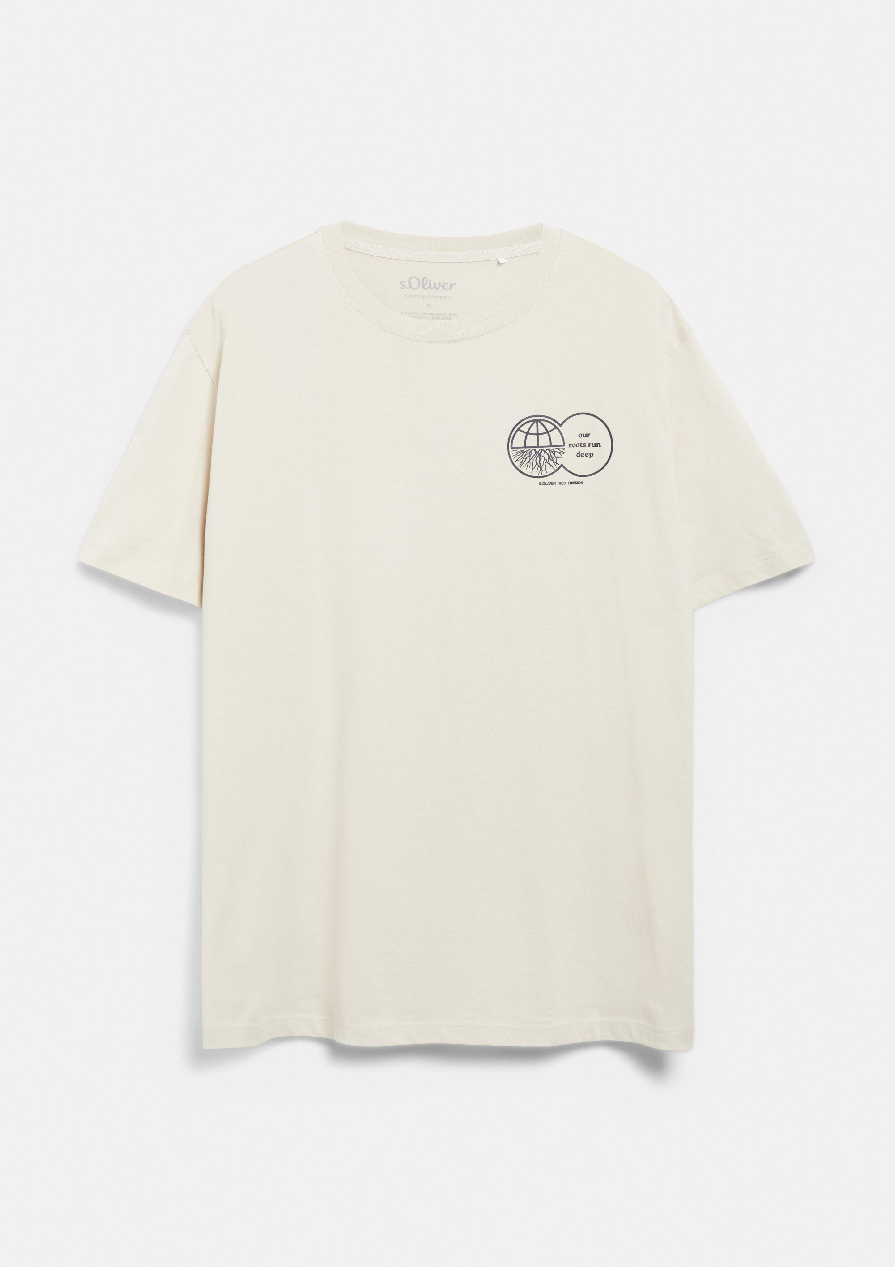 Men T-Shirt in beige by s.Oliver Men Big Sizes