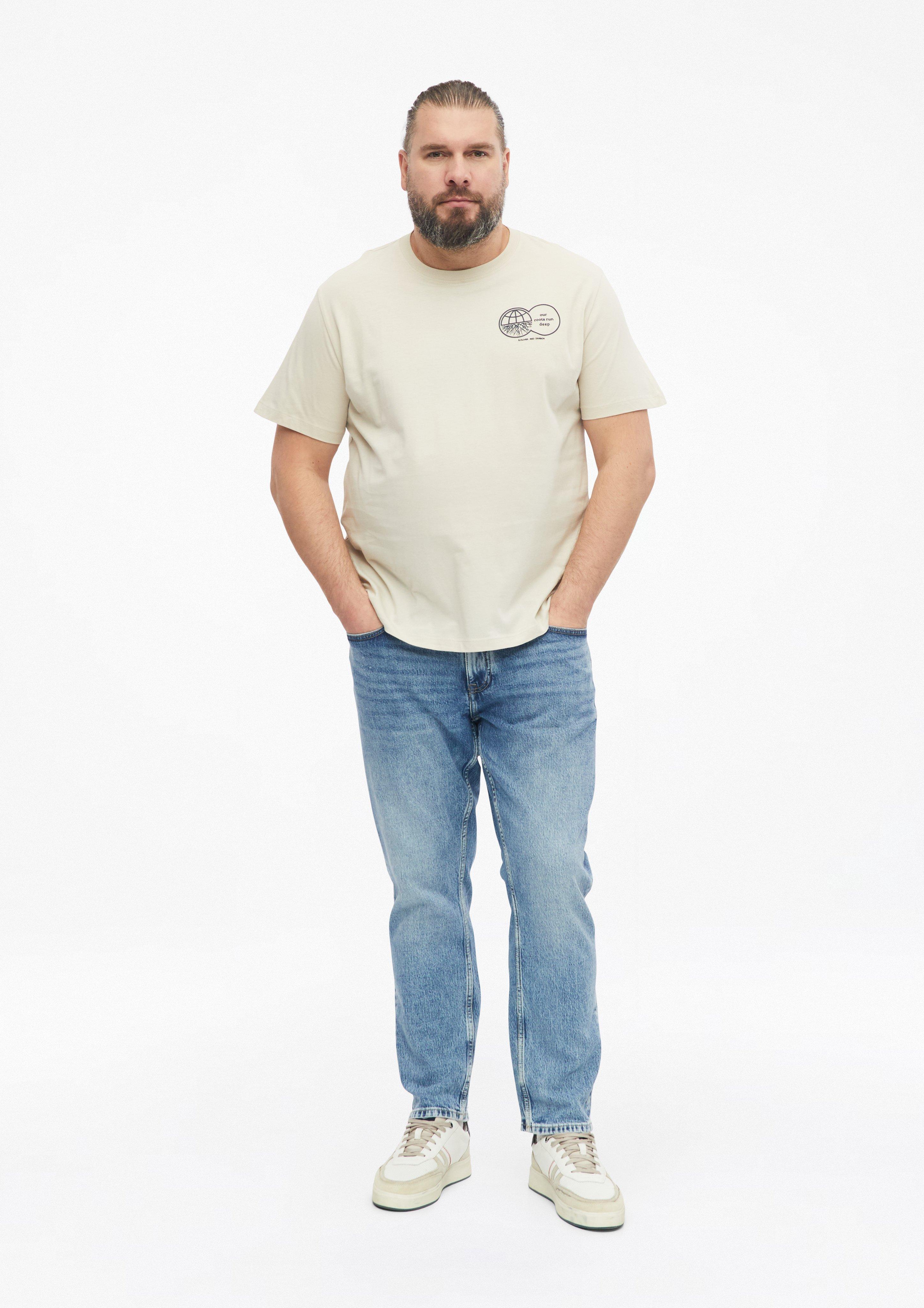 Moški Majica s potiskom spredaj iz 100 % bombaža v barvi bež od s.Oliver Men Big Sizes