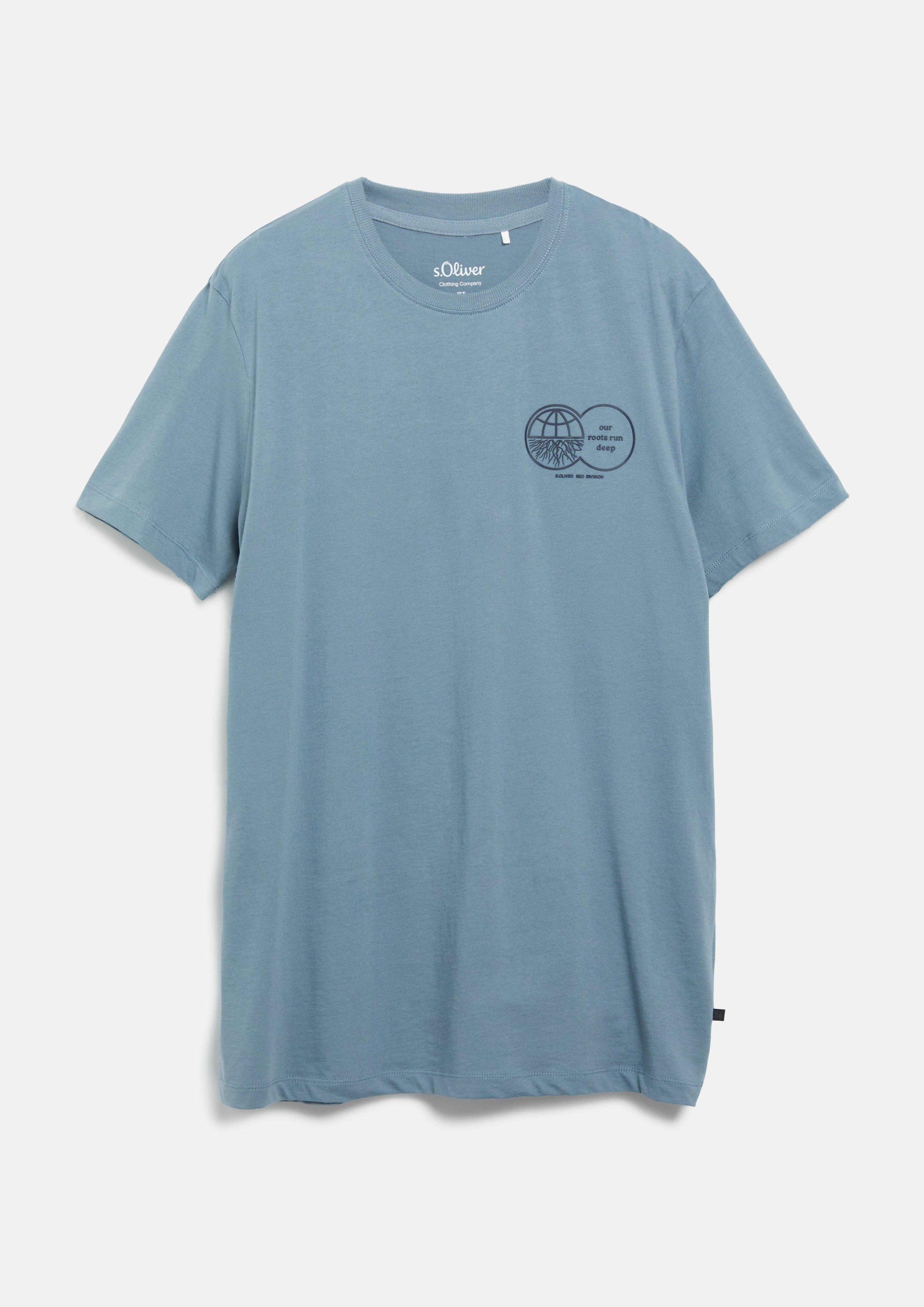 Men T-Shirt in blue by s.Oliver Men Tall Sizes
