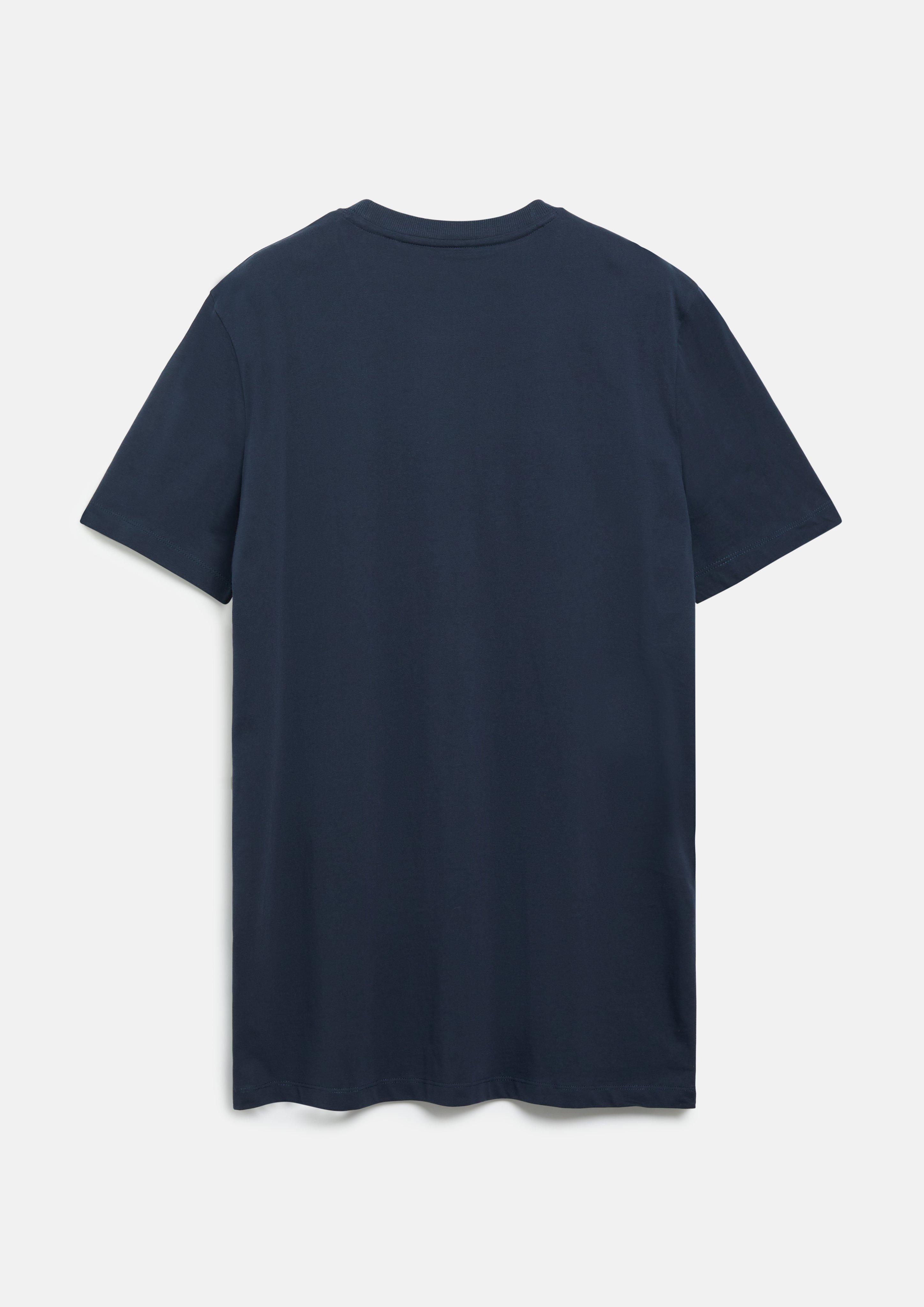 Herren T-Shirt mit Frontprint aus 100% Baumwolle in blau von s.Oliver Men Tall Sizes