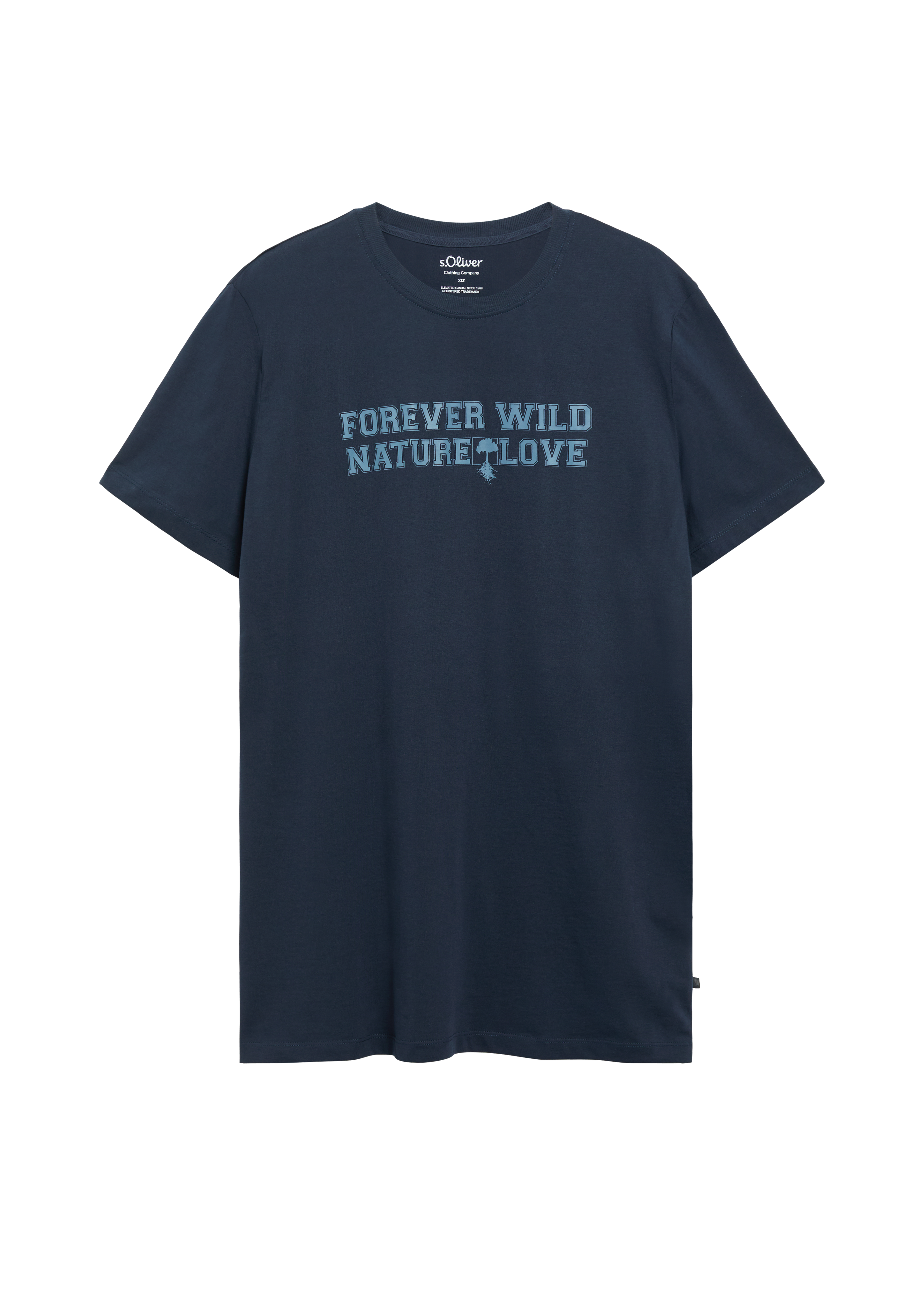 T-shirt met opdruk op de voorkant, gemaakt van 100% katoen
