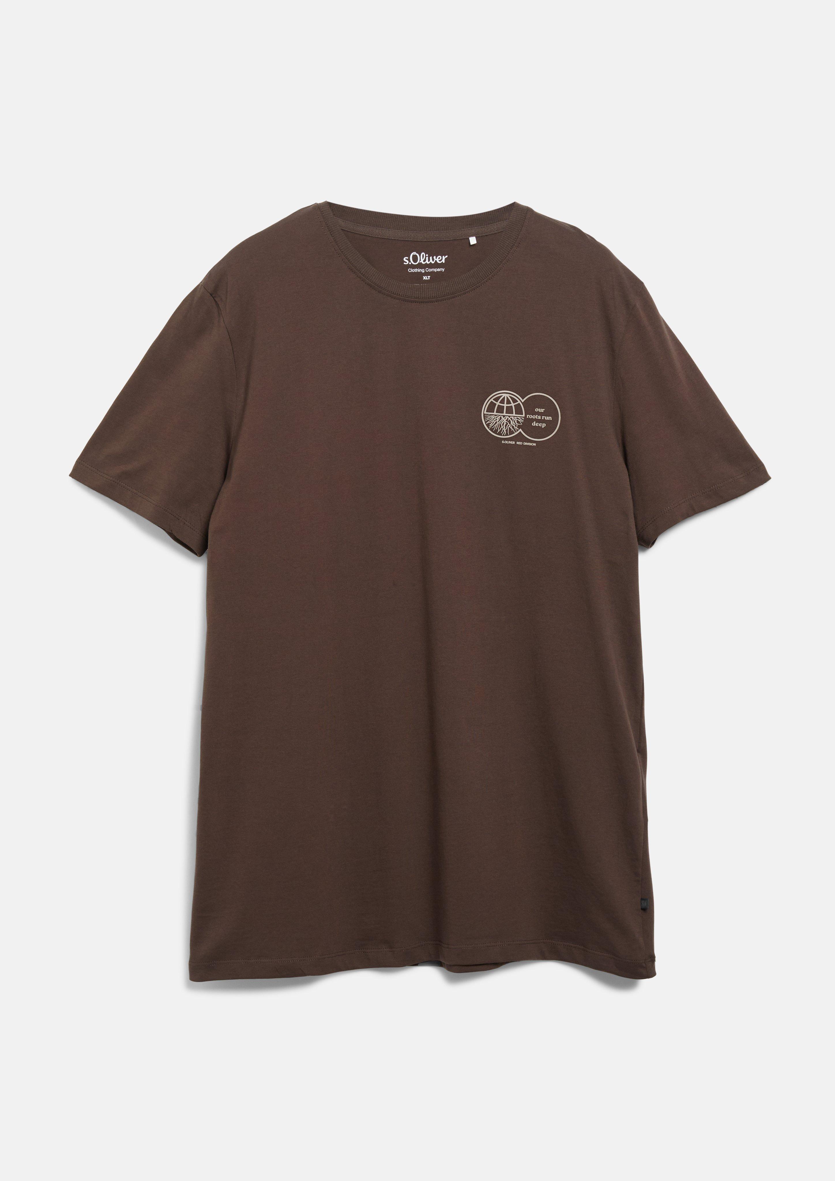 Men T-Shirt in brown by s.Oliver Men Tall Sizes