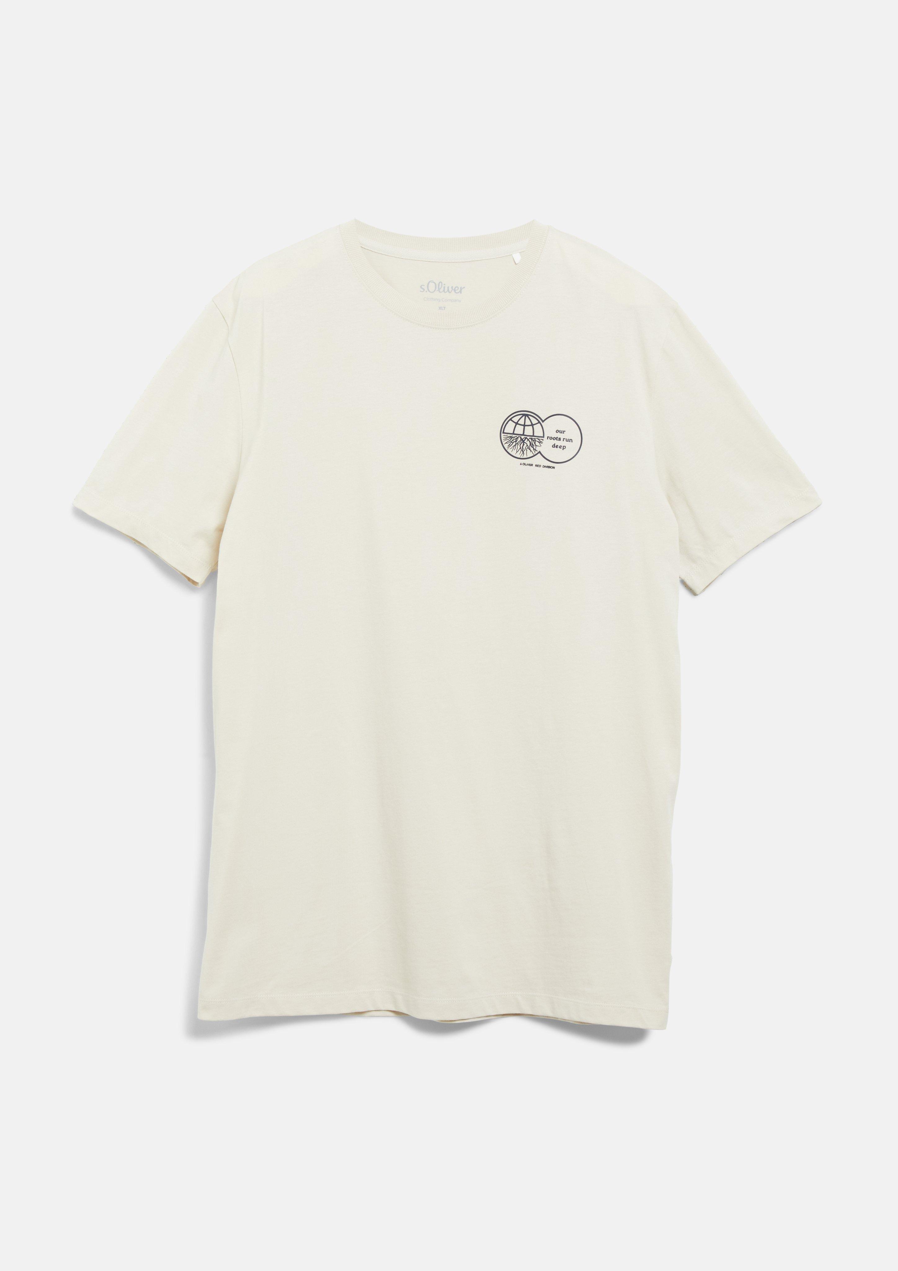 Men T-Shirt in beige by s.Oliver Men Tall Sizes