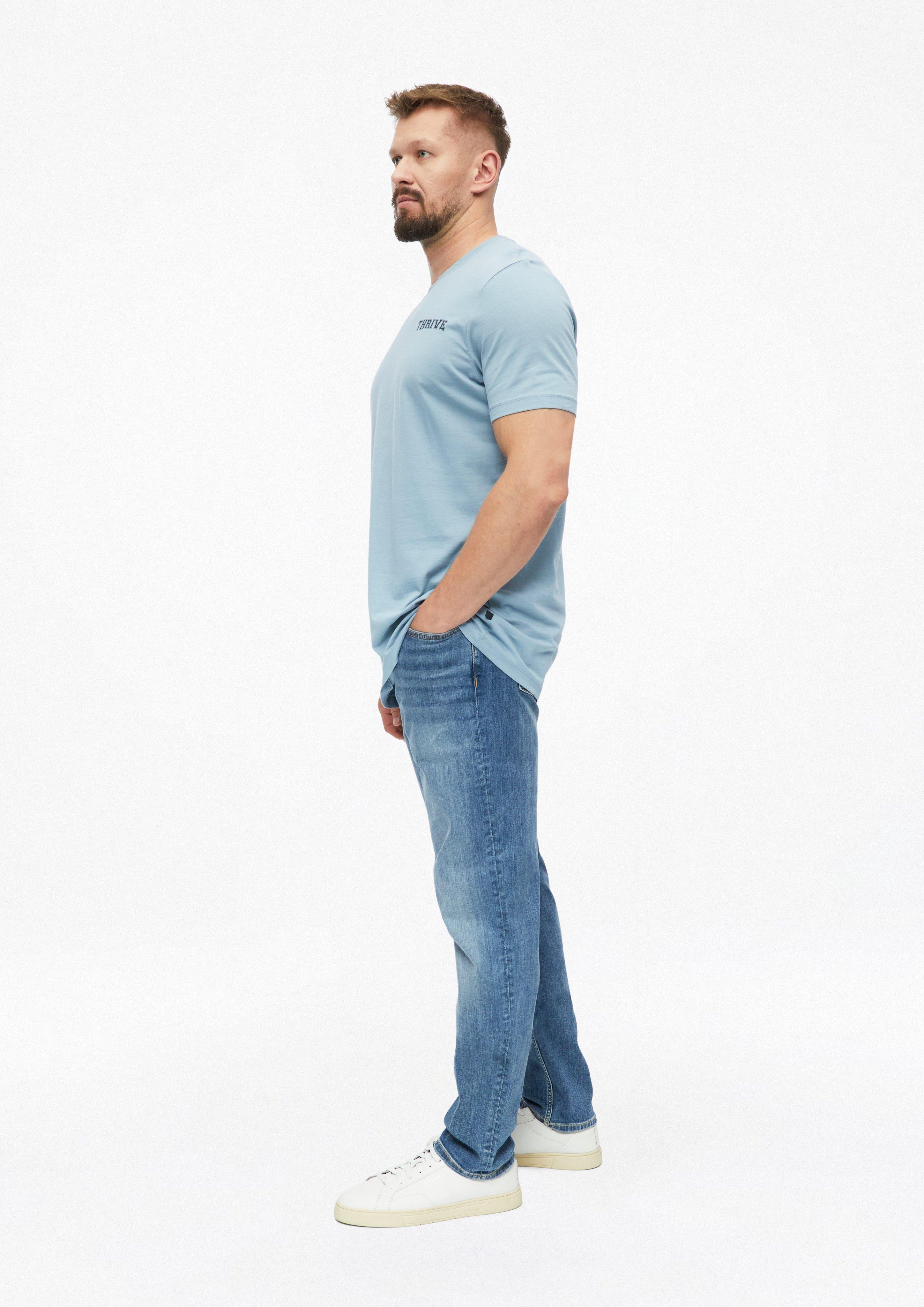 Herren T-Shirt mit Front- und Rückenprint in blau von s.Oliver Men Tall Sizes