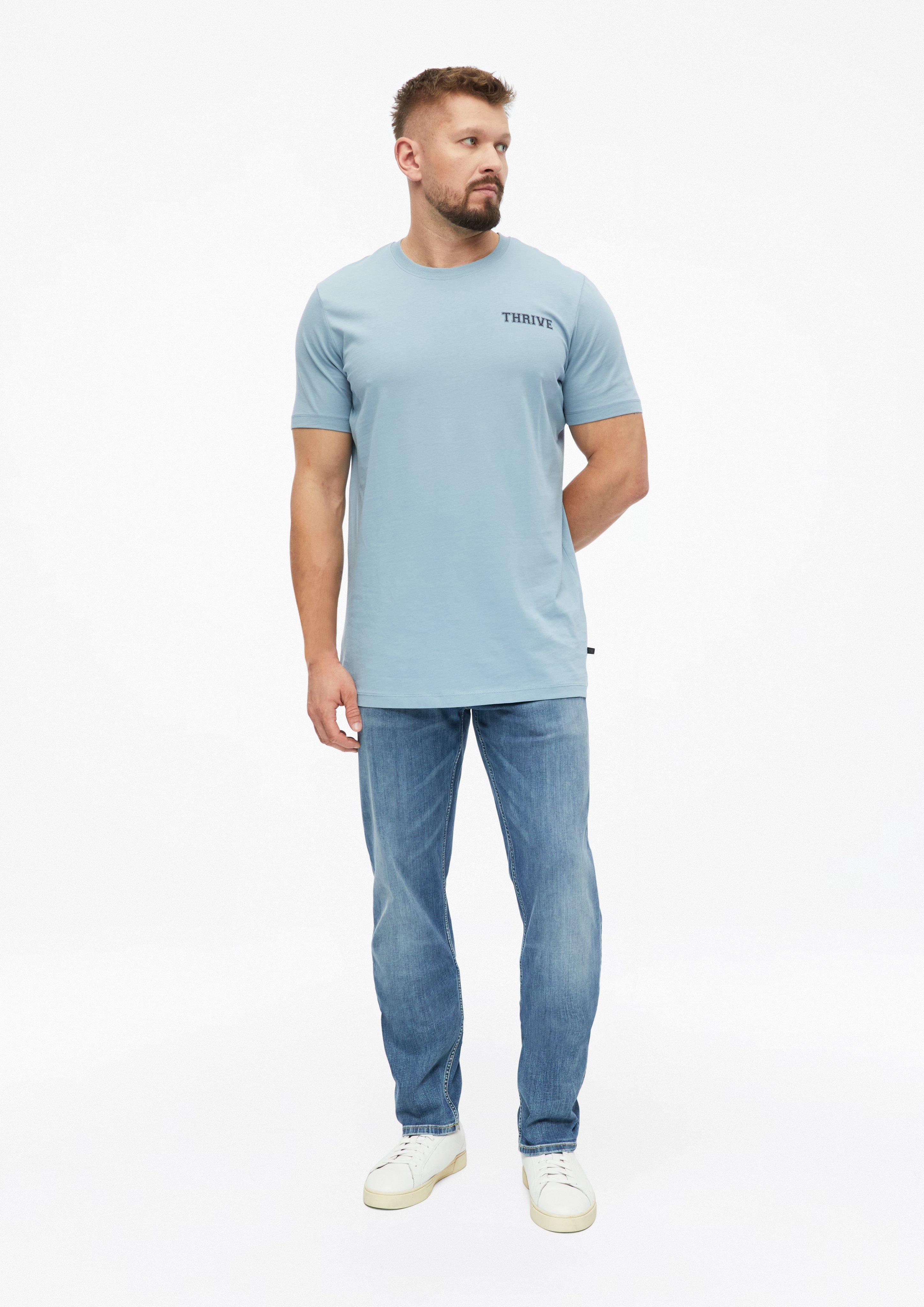 Herren T-Shirt mit Front- und Rückenprint in blau von s.Oliver Men Tall Sizes