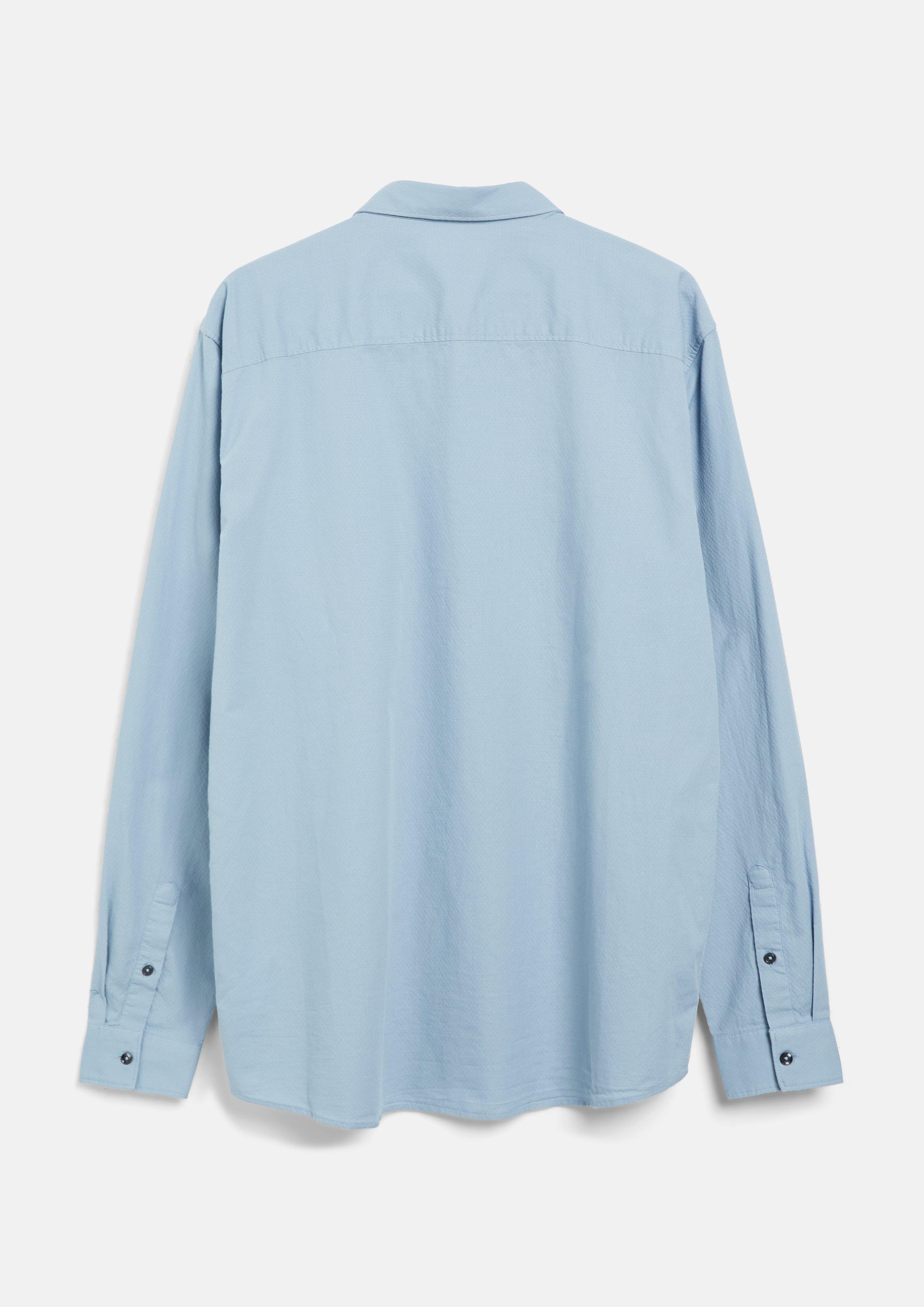 Hommes Coupe classique : chemise à la texture fine avec col boutonné en bleu de s.Oliver Men Big Sizes