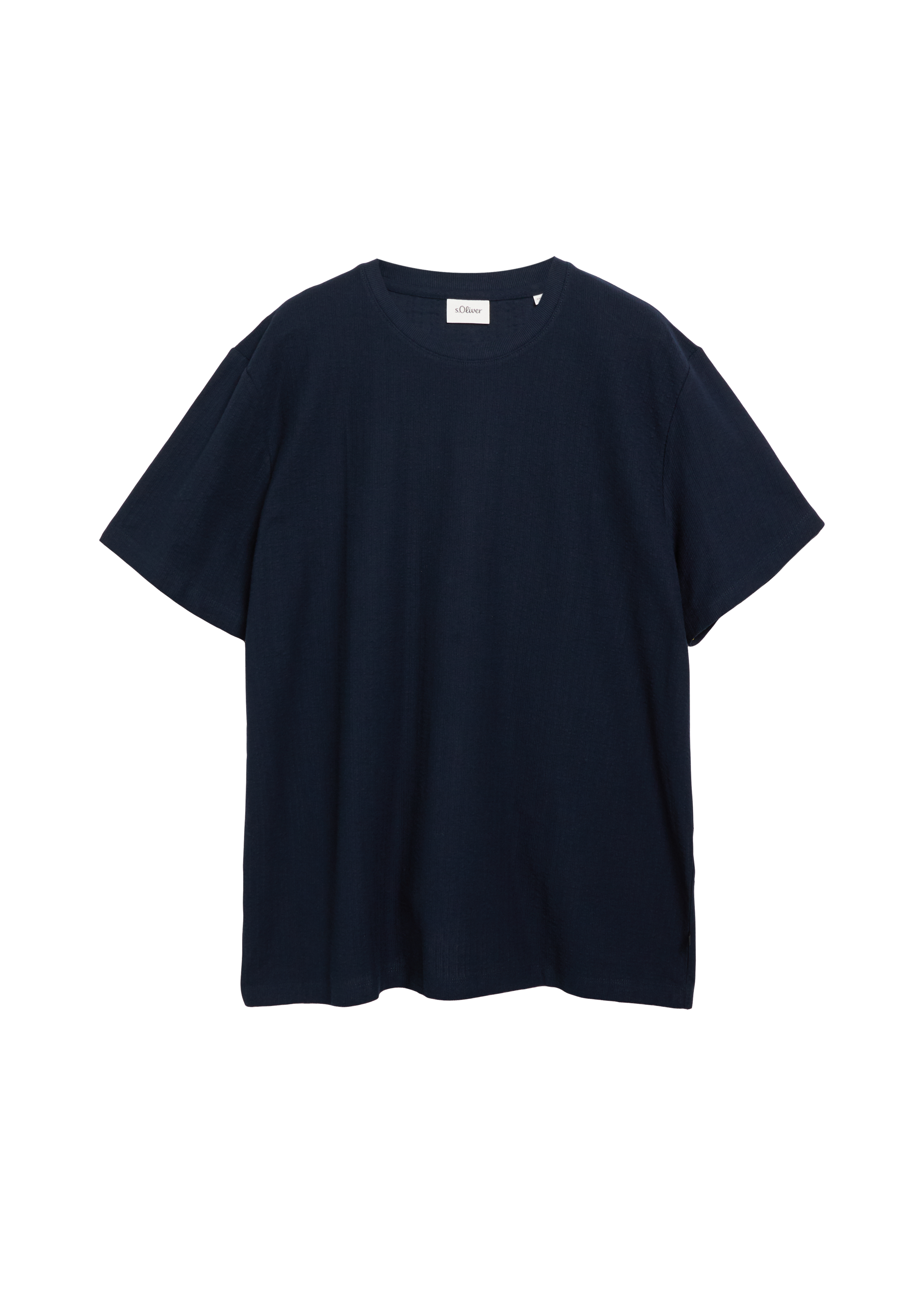 T-shirt met geribbelde structuur