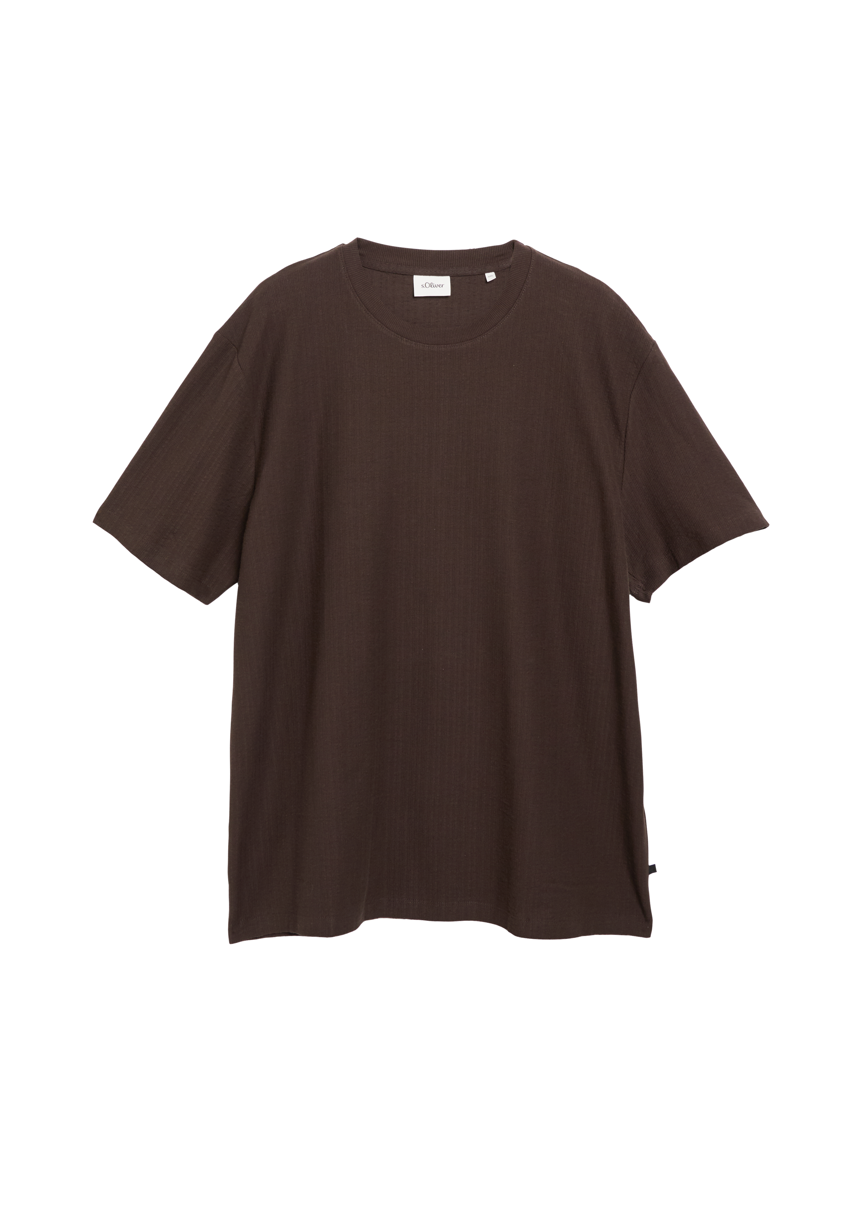 T-shirt met geribbelde structuur