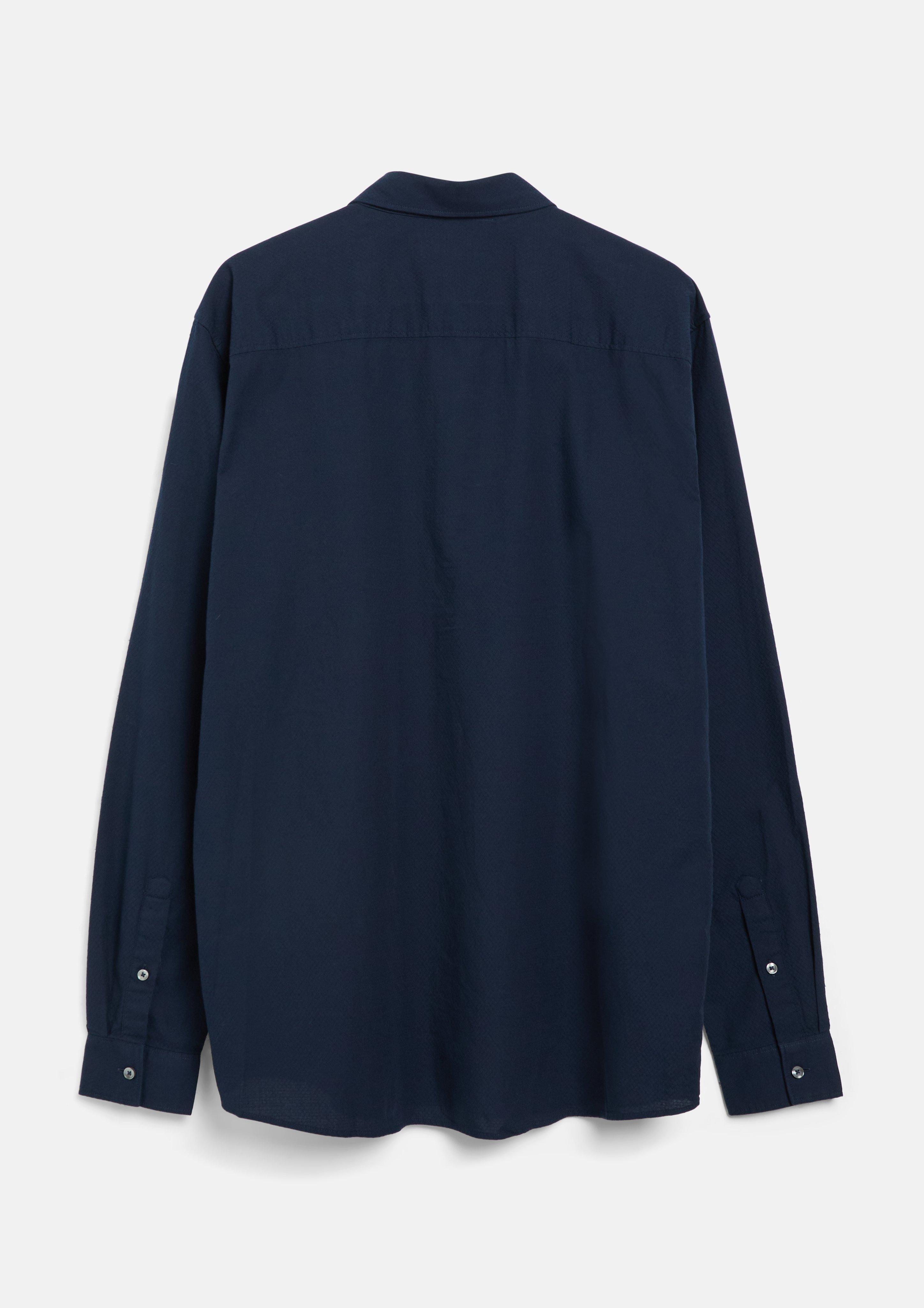 Hommes Coupe classique : chemise à la texture fine avec col boutonné en bleu de s.Oliver Men Tall Sizes