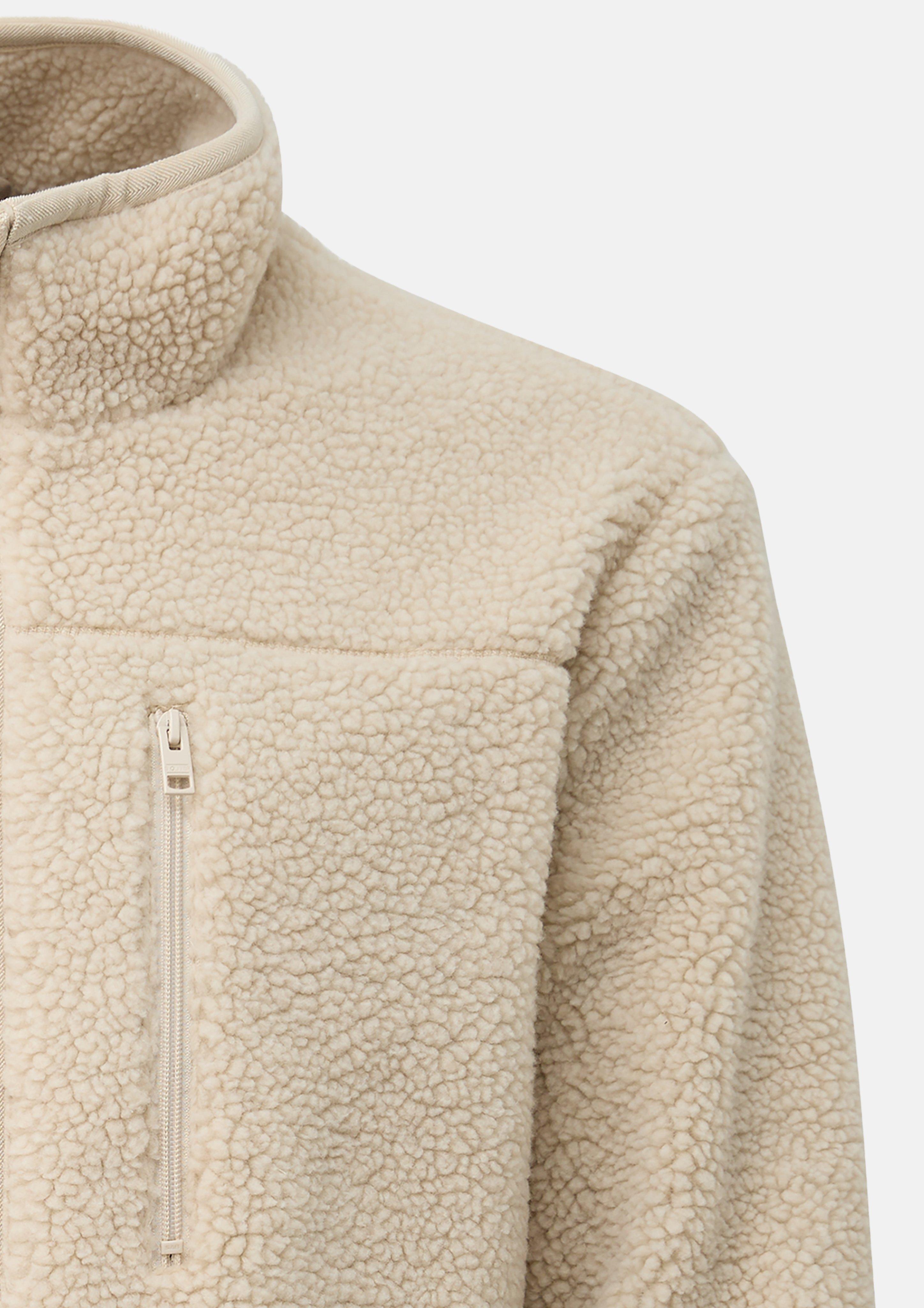 Heren Sportief teddyjack met opstaande kraag in beige van s.Oliver Men Big Sizes