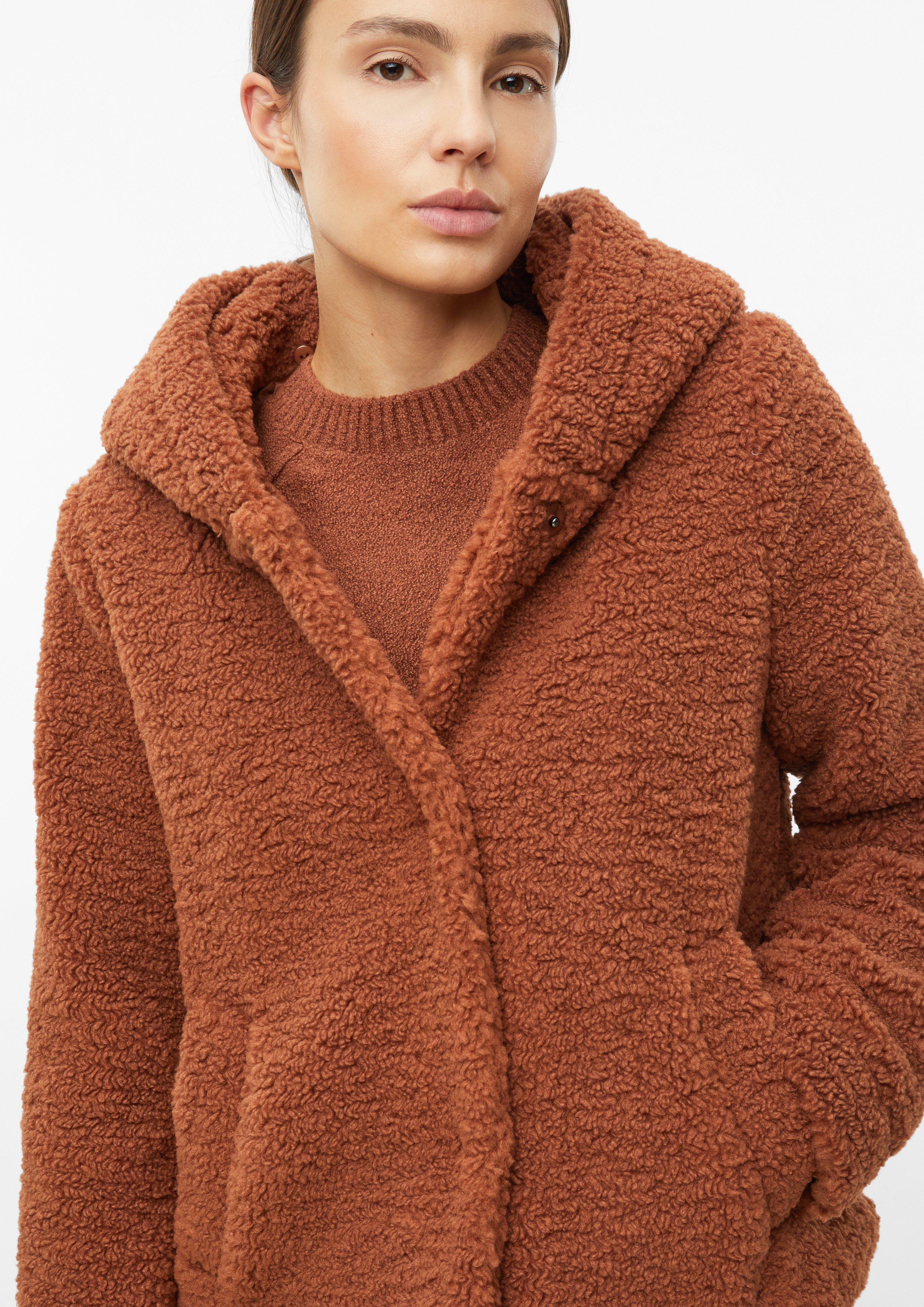 Damen Teddyjacke mit herausnehmbarem Steppeinsatz in orange von s.Oliver