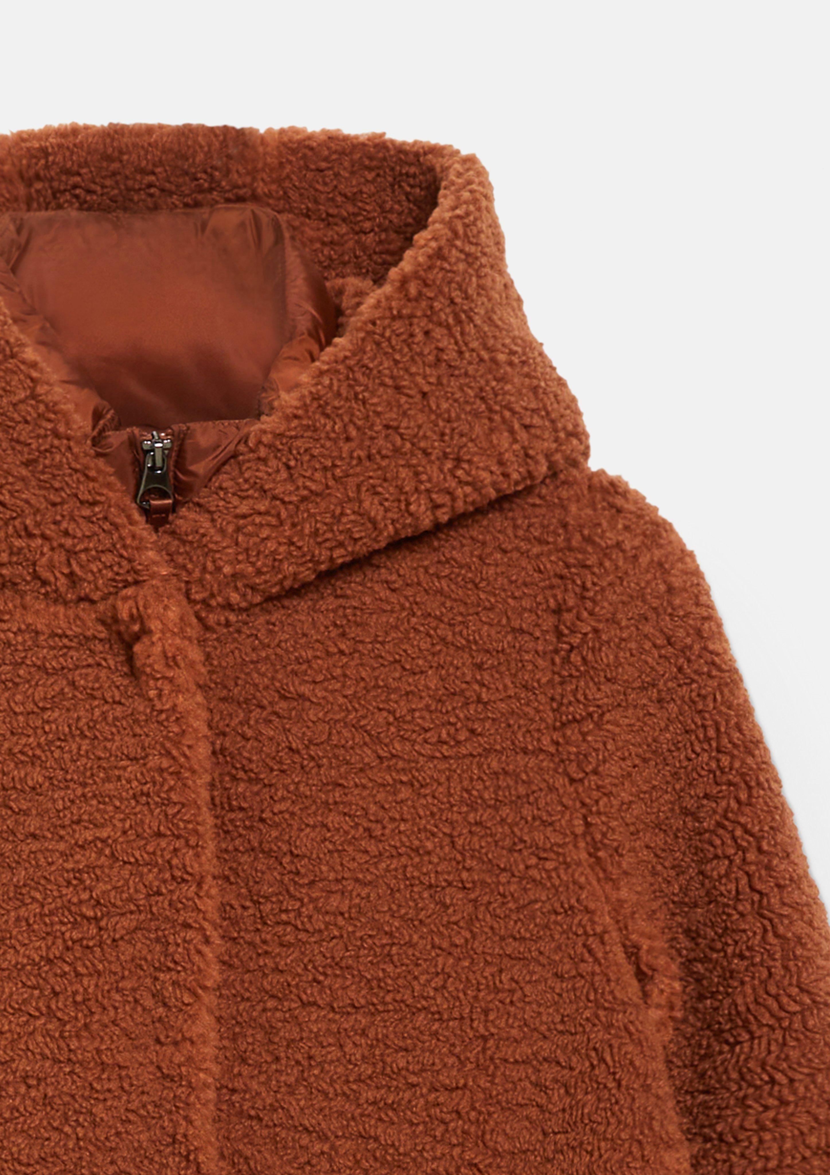 Damen Teddyjacke mit herausnehmbarem Steppeinsatz in orange von s.Oliver