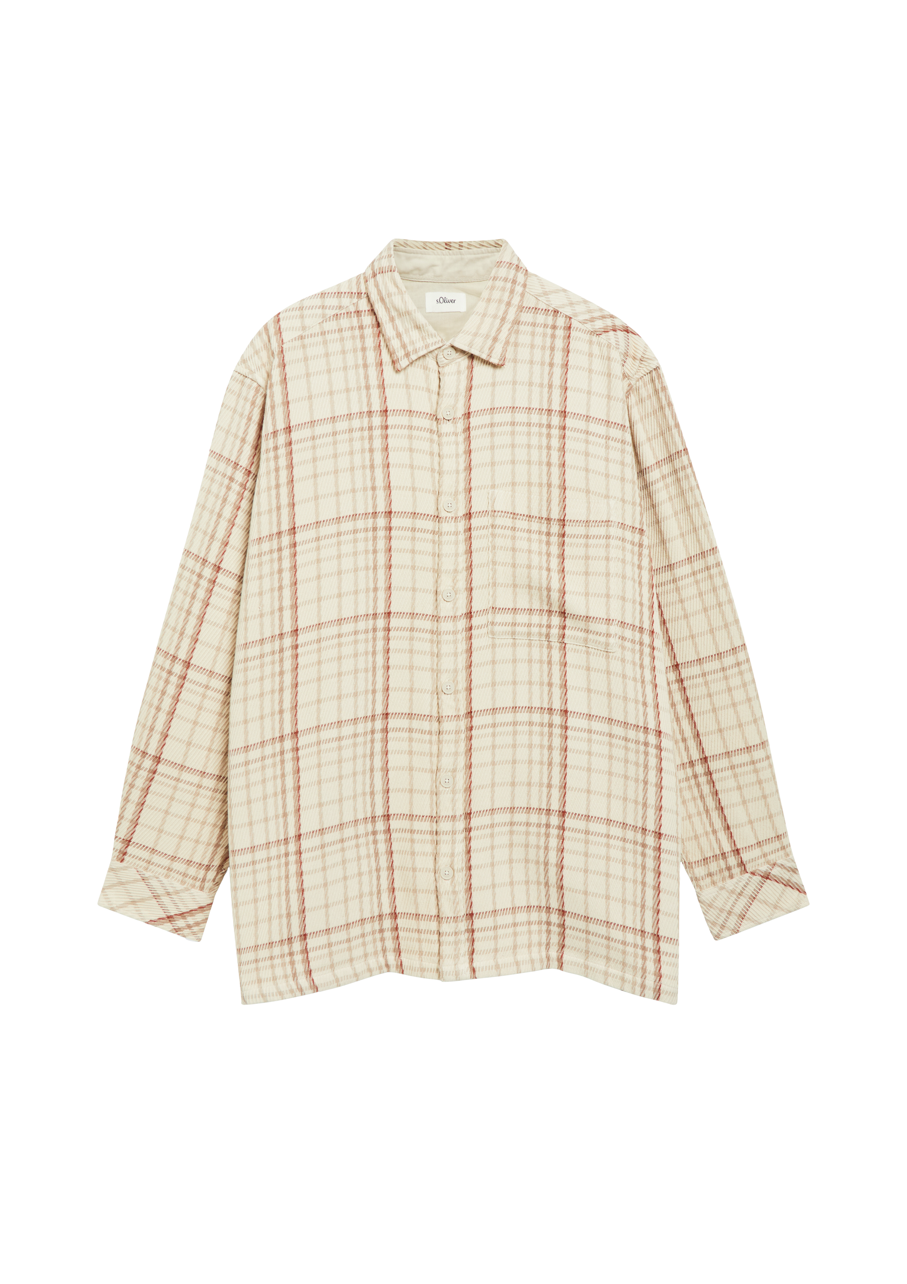 Kariertes Overshirt mit Brusttasche