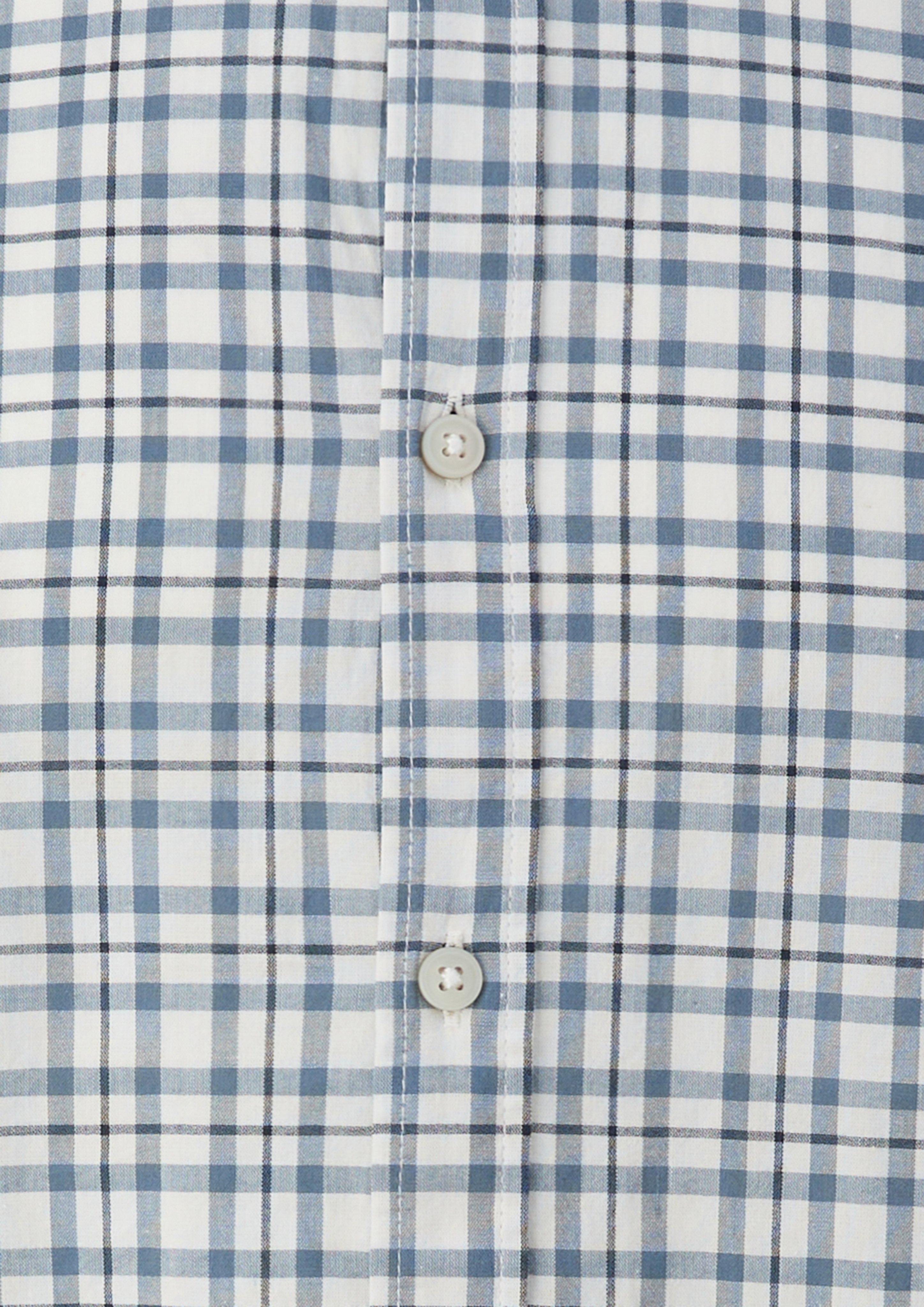 Heren Regular Fit: geruit overhemd met Kent-kraag in blauw van s.Oliver