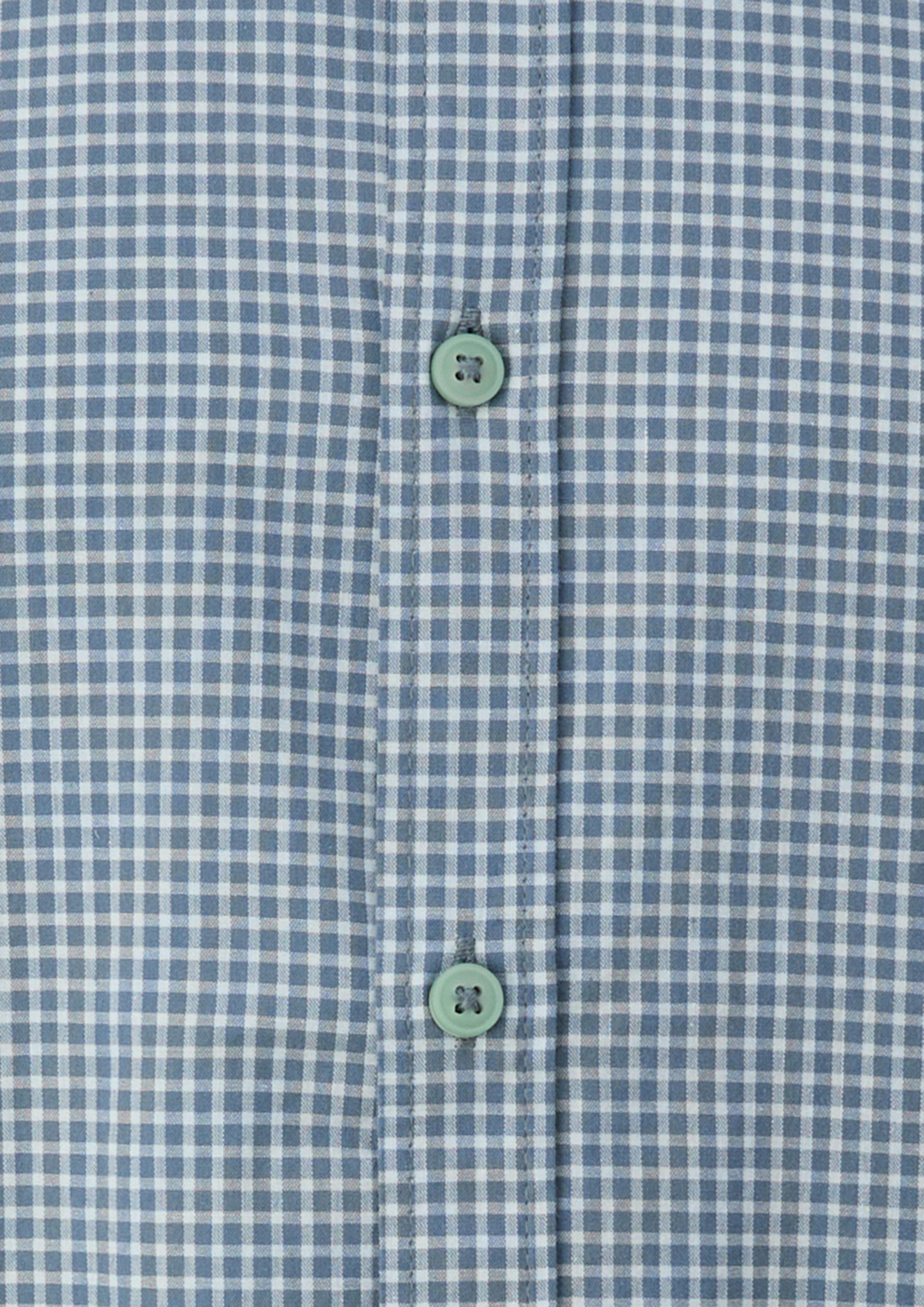 Heren Regular Fit: geruit overhemd met Kent-kraag in blauw van s.Oliver