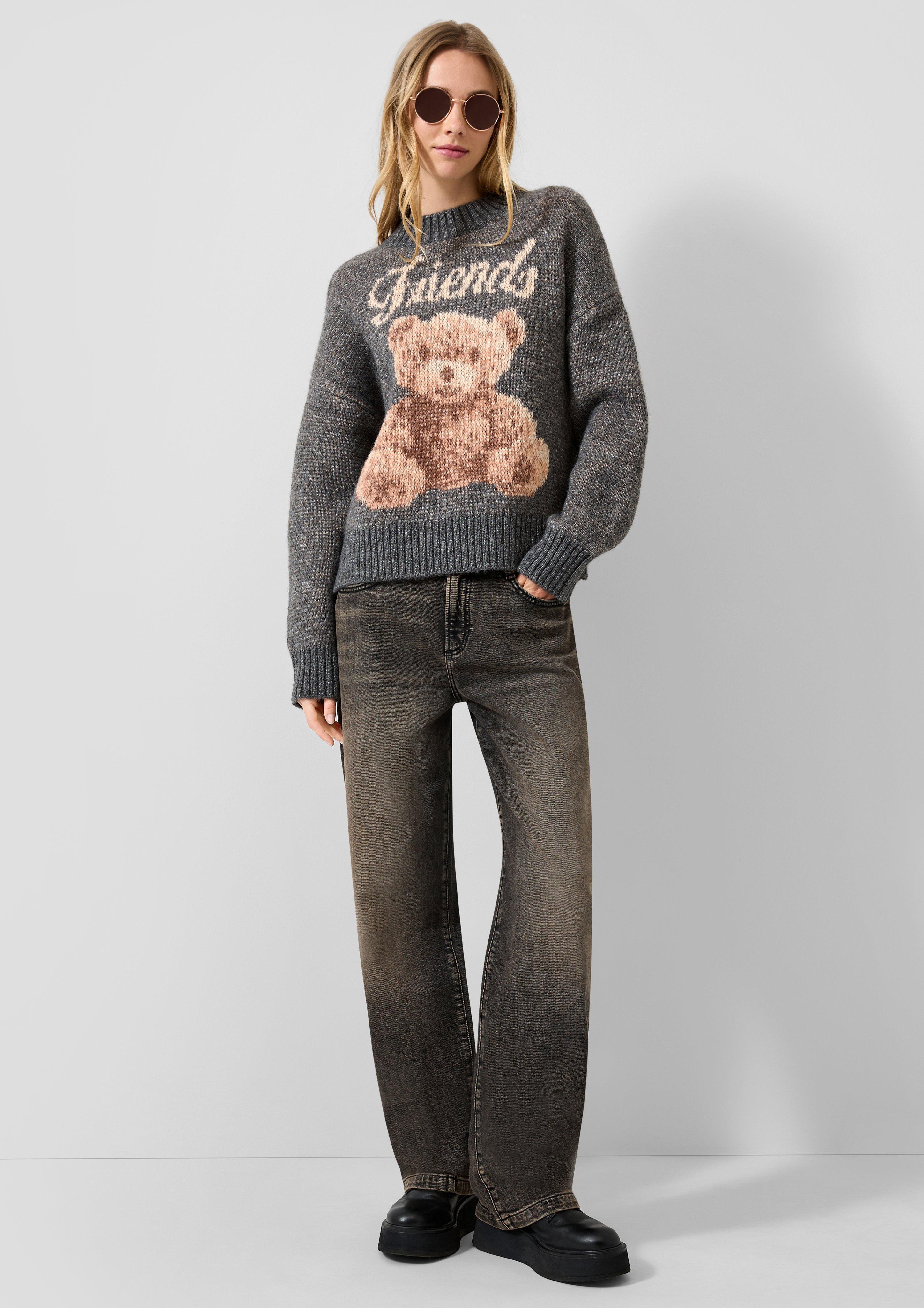 Jeans-Hose in Farbe dunkelgrau von QS