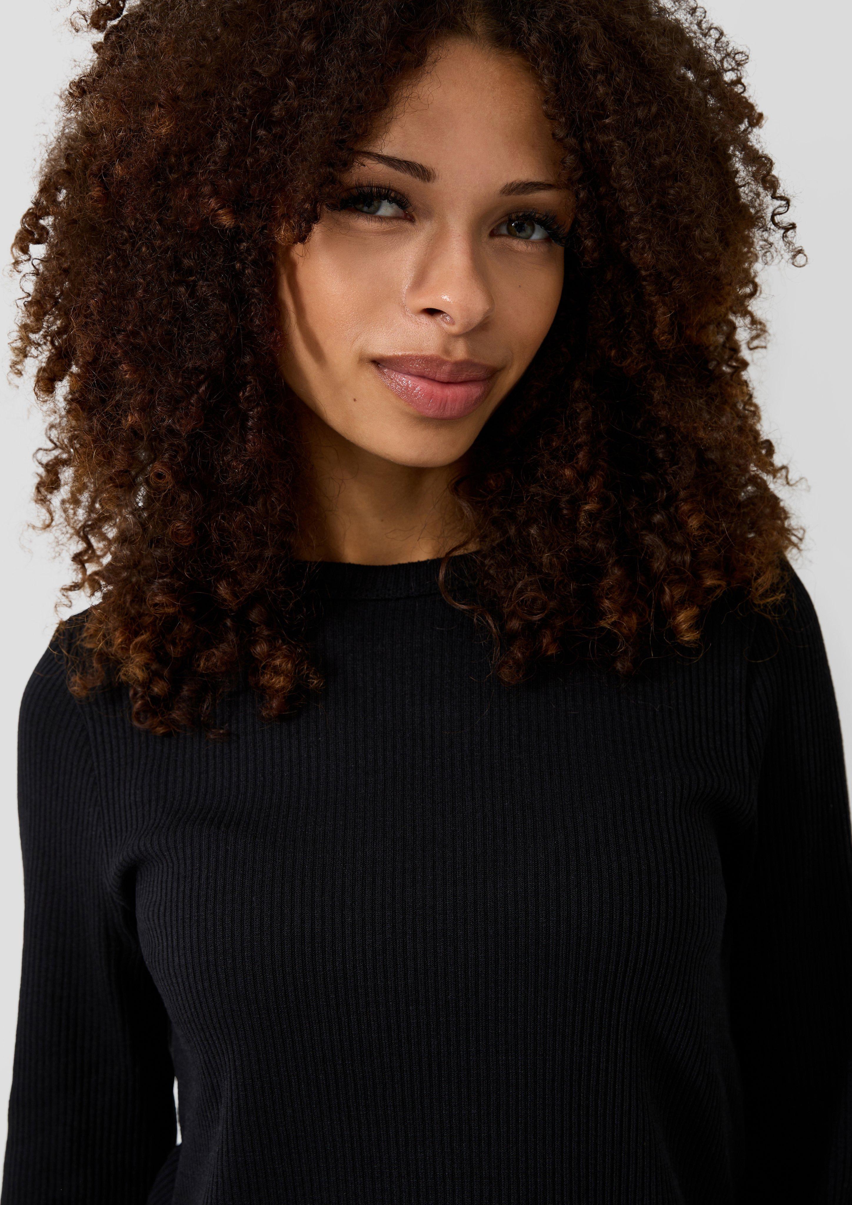 Femmes T-shirt en noir de QS