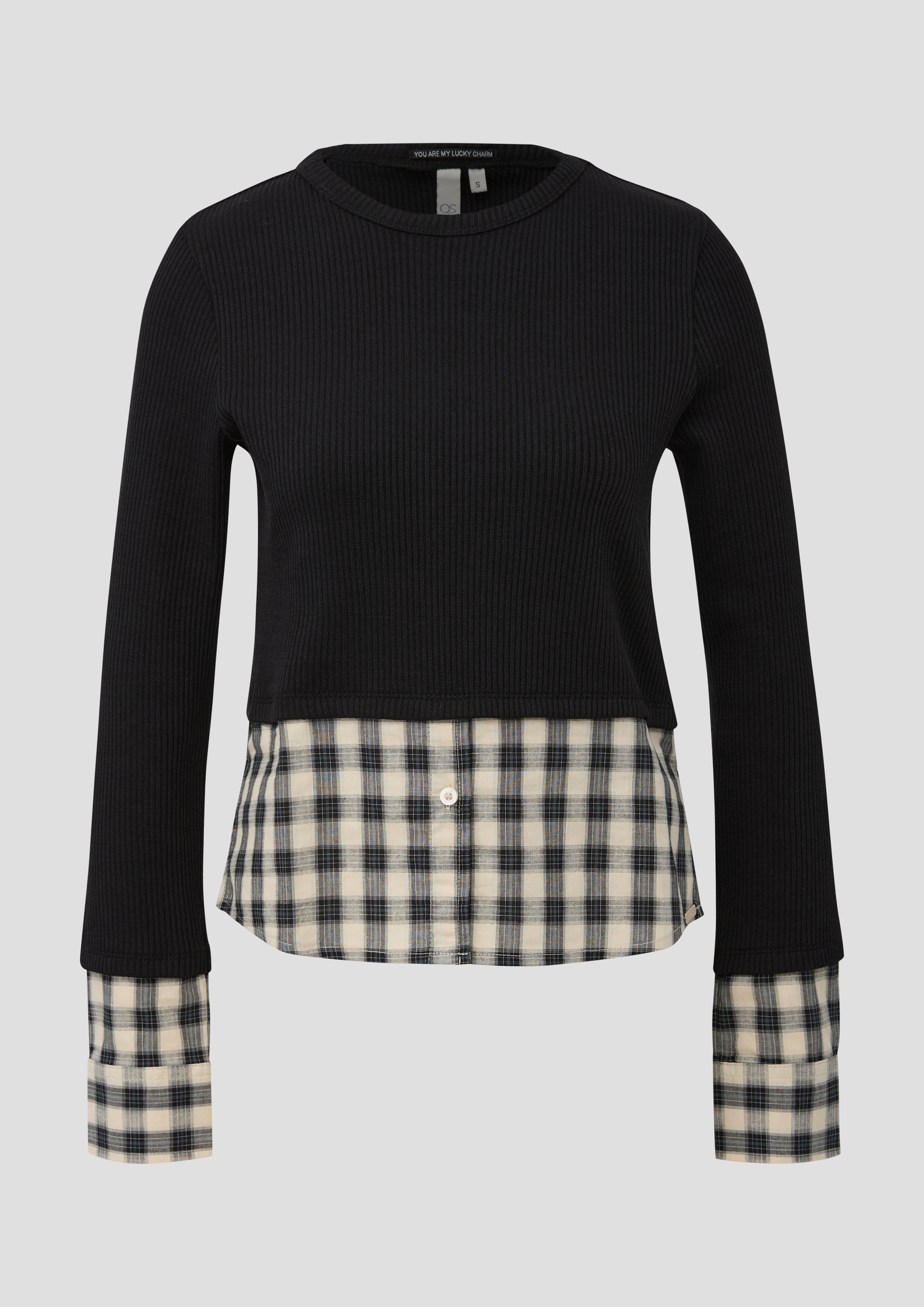 Femmes T-shirt en noir de QS