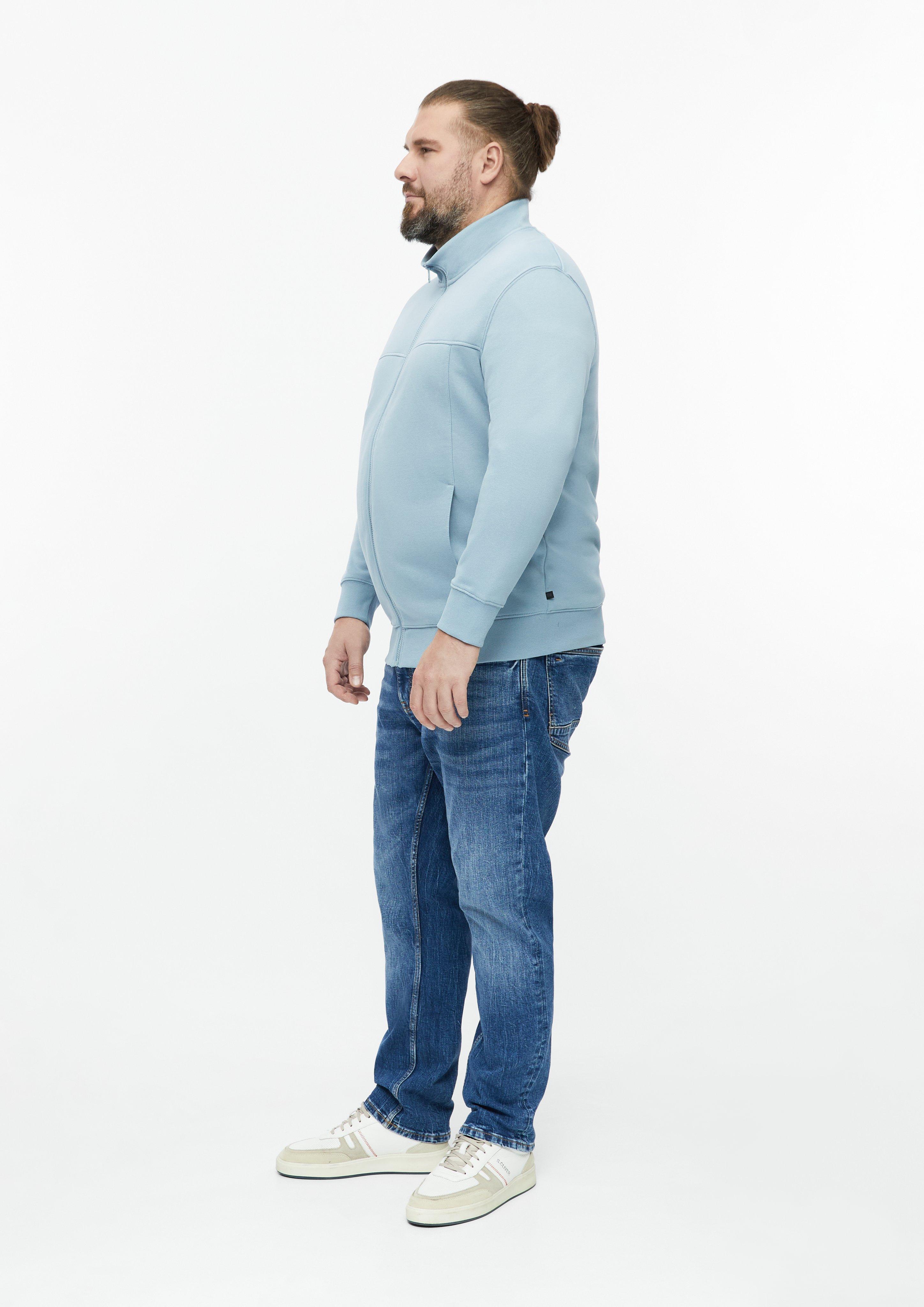 Hommes Veste en molleton à col montant et poches latérales en bleu de s.Oliver Men Big Sizes