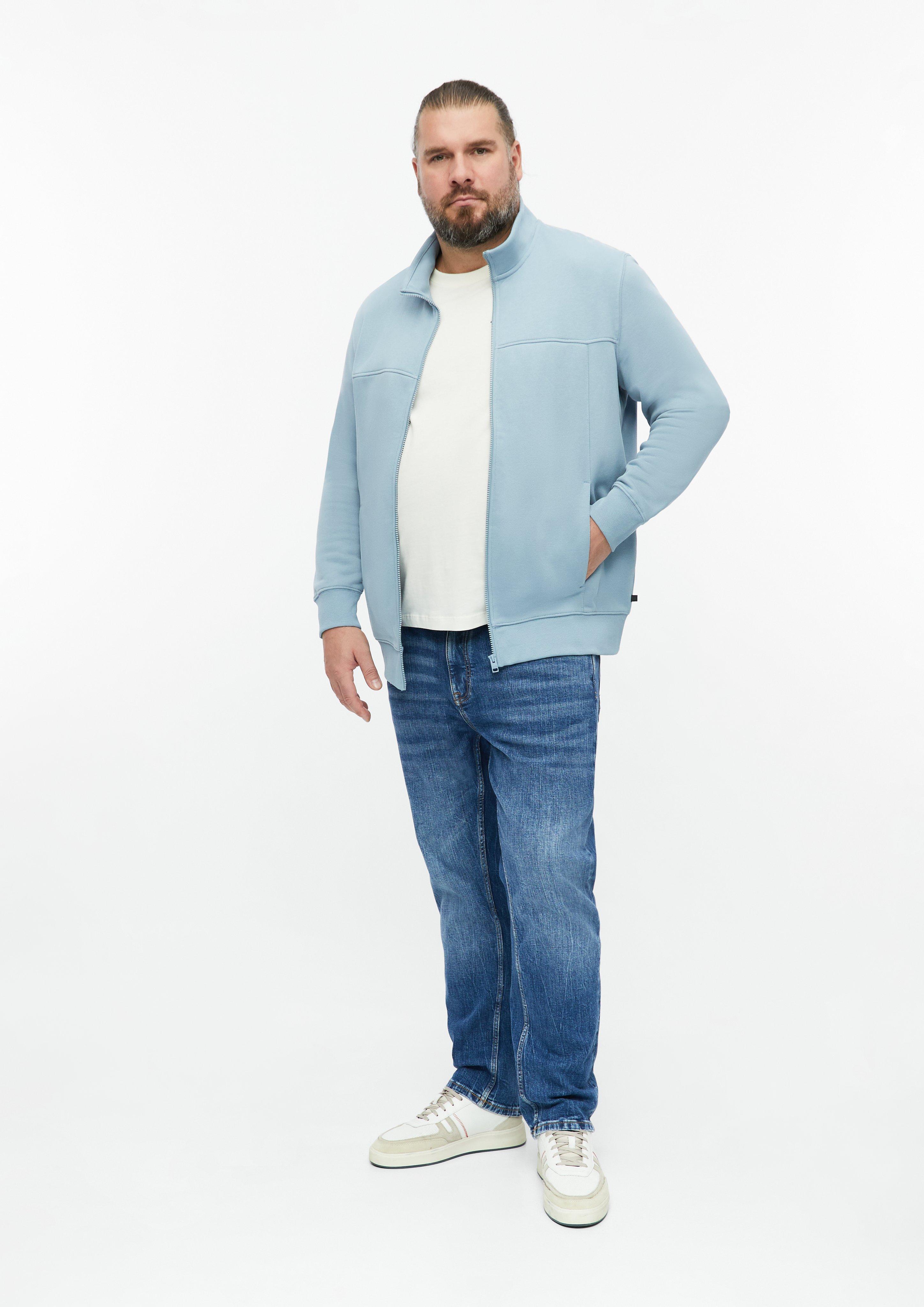 Hommes Veste en molleton à col montant et poches latérales en bleu de s.Oliver Men Big Sizes