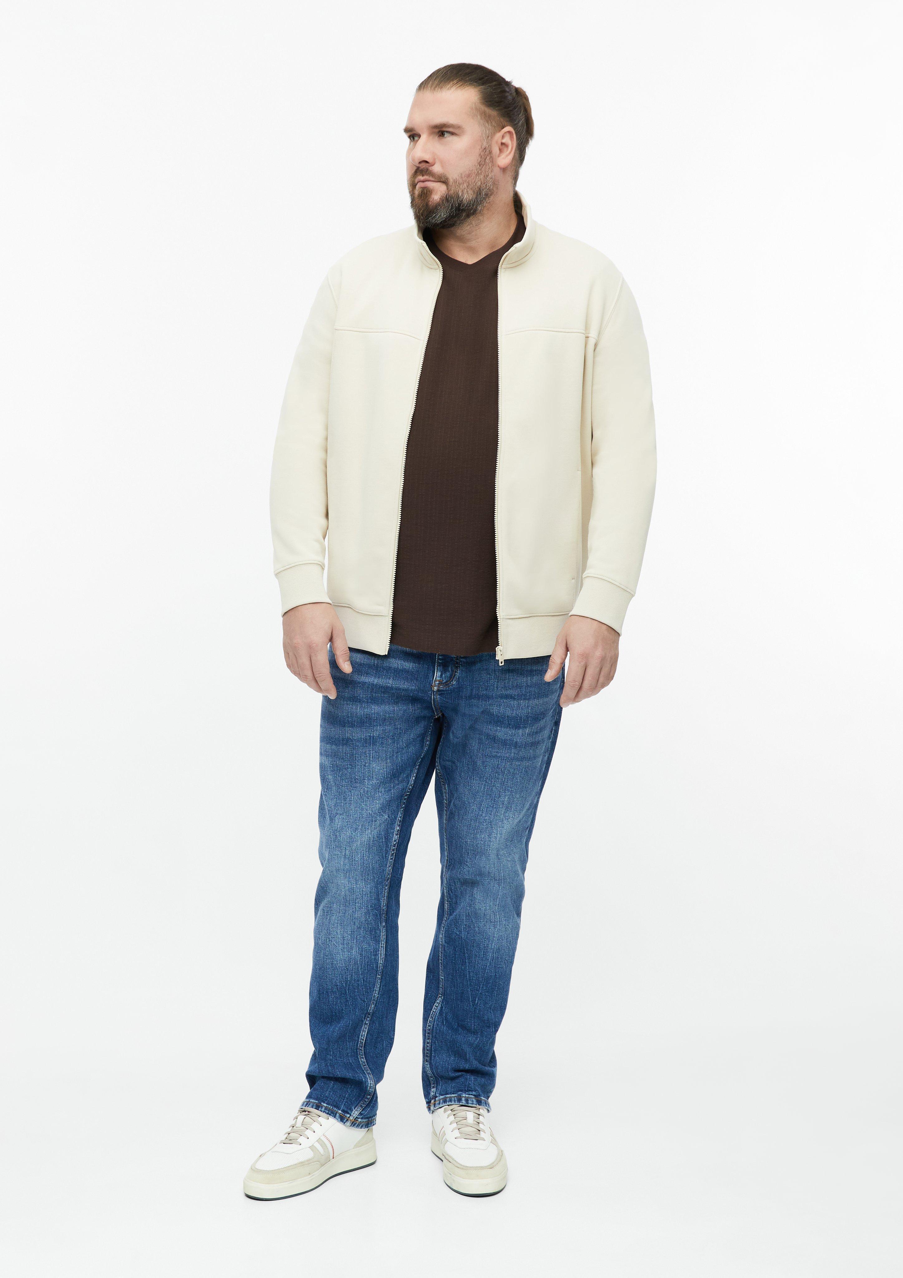 Hommes Veste en molleton à col montant et poches latérales en beige de s.Oliver Men Big Sizes