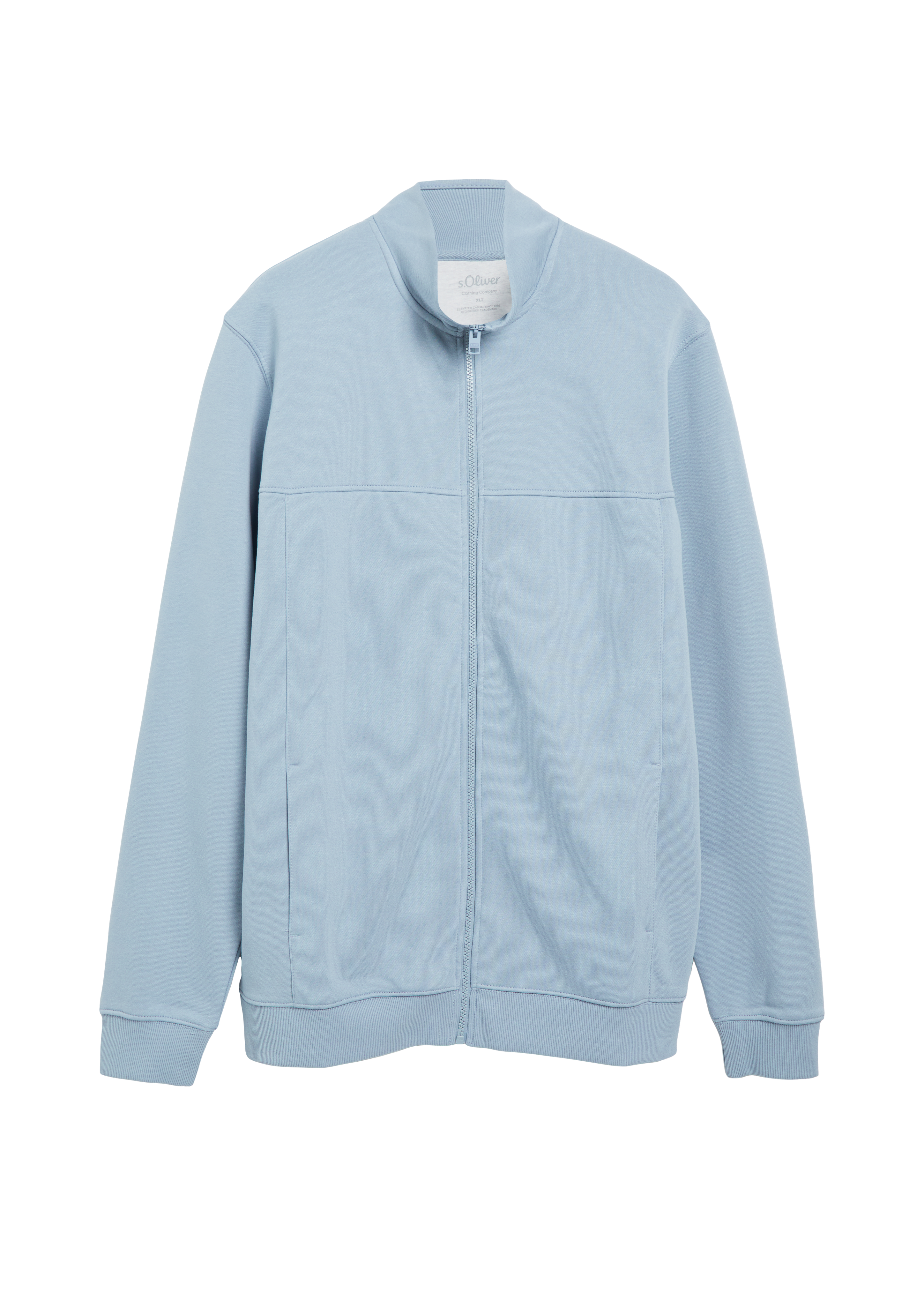 Sweatjacke mit Stehkragen und Eingrifftaschen