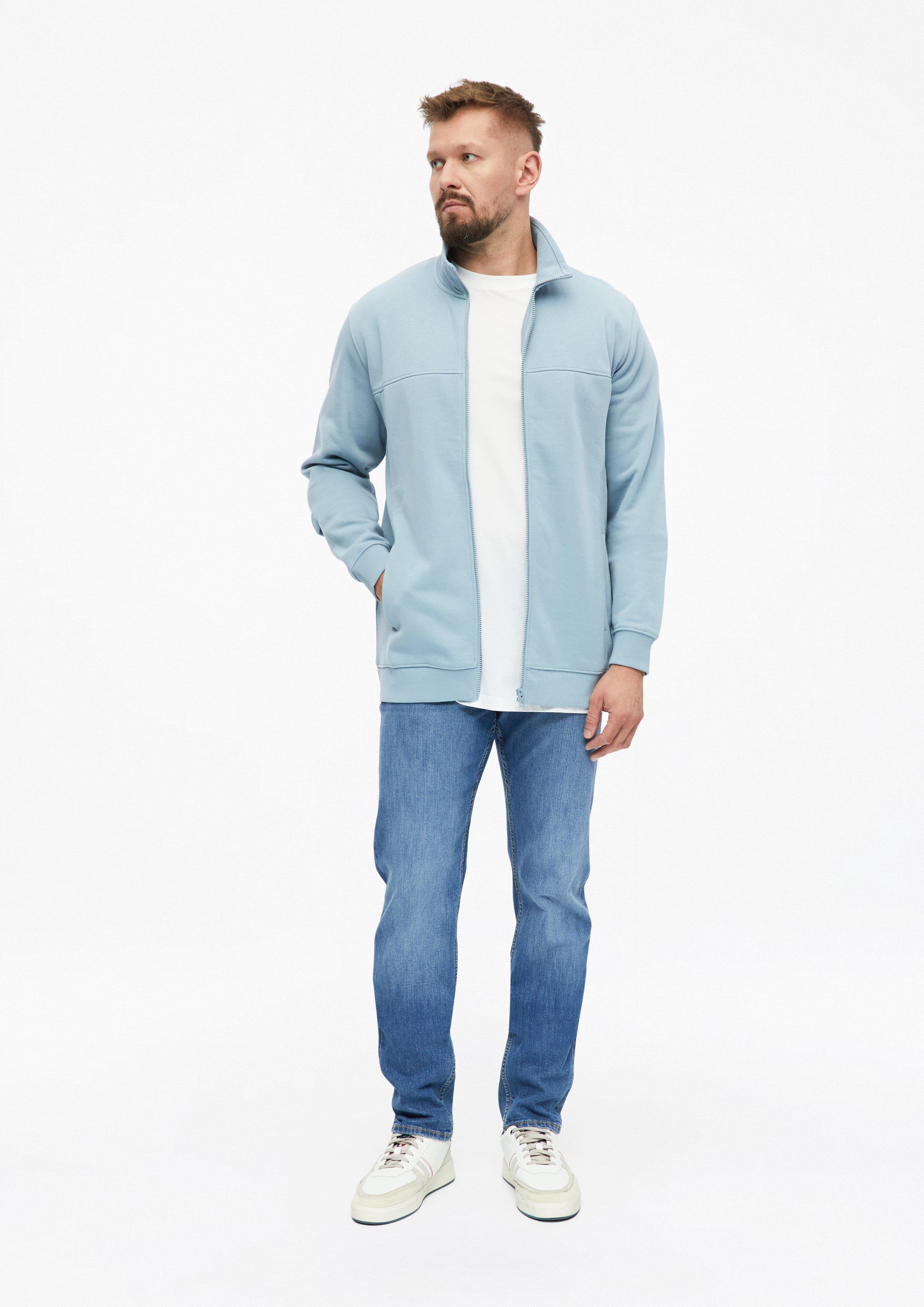 Hommes Veste en molleton à col montant et poches latérales en bleu de s.Oliver Men Tall Sizes