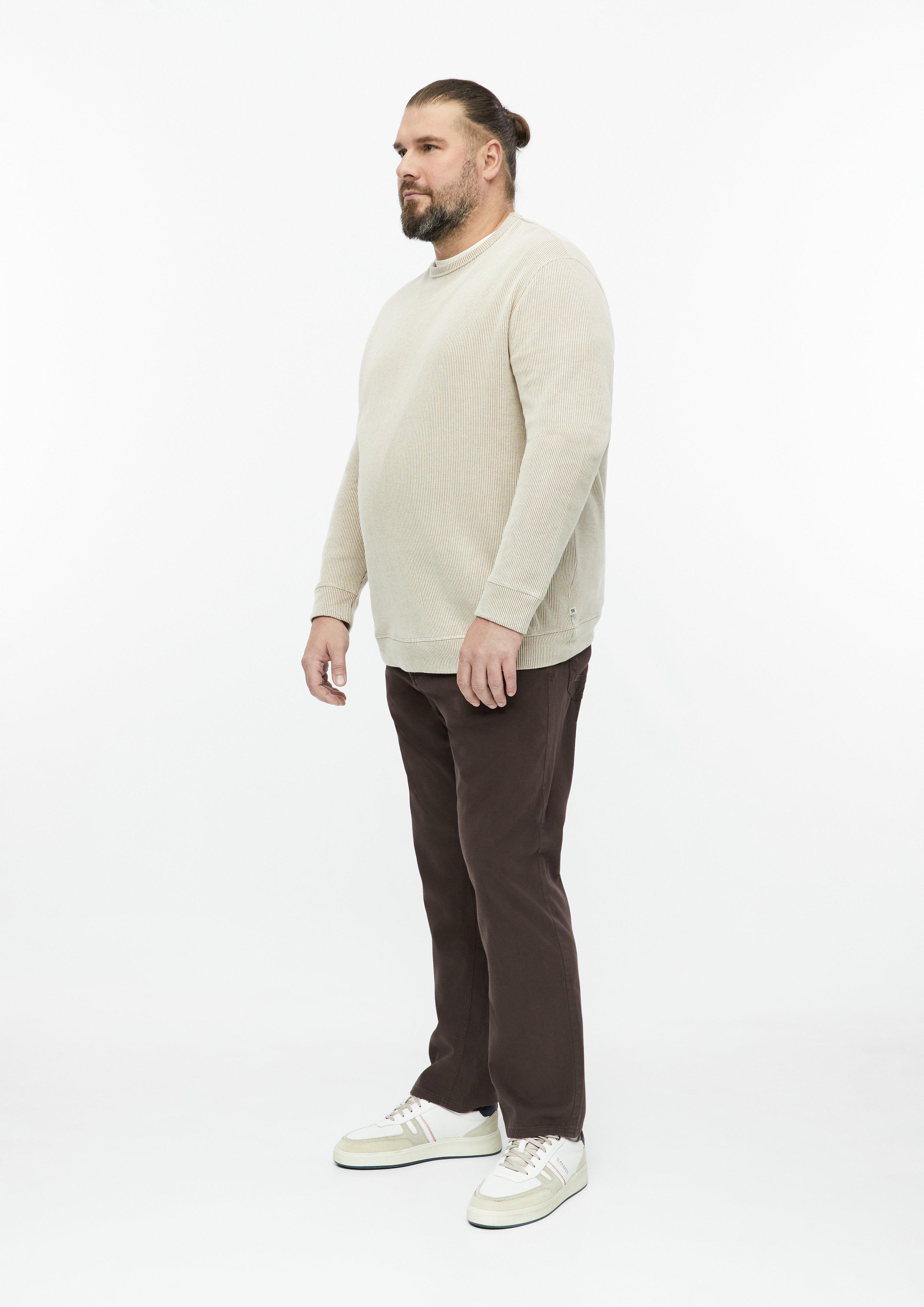 Mężczyźni Bluza z prążkowaną fakturą w kolorze beżowy od s.Oliver Men Big Sizes