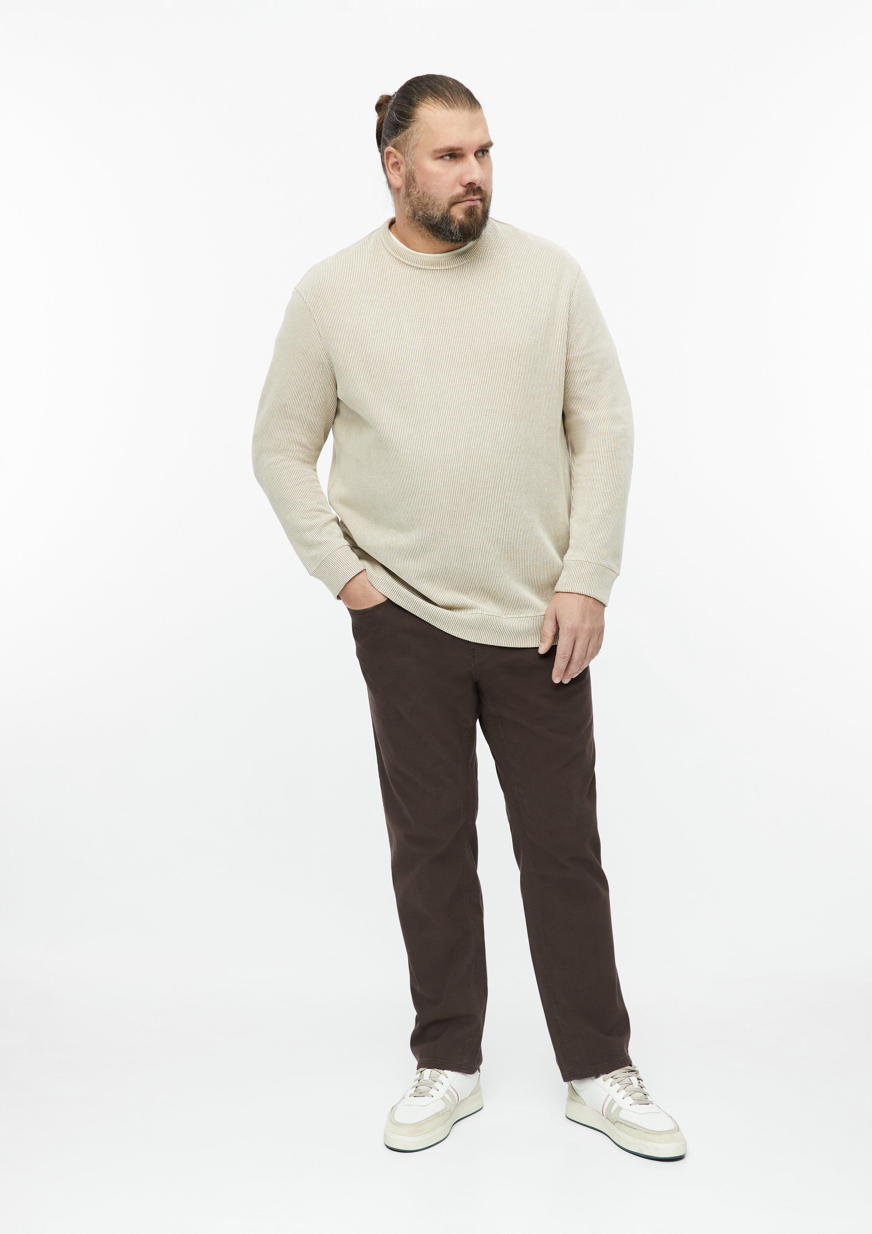 Mężczyźni Bluza z prążkowaną fakturą w kolorze beżowy od s.Oliver Men Big Sizes