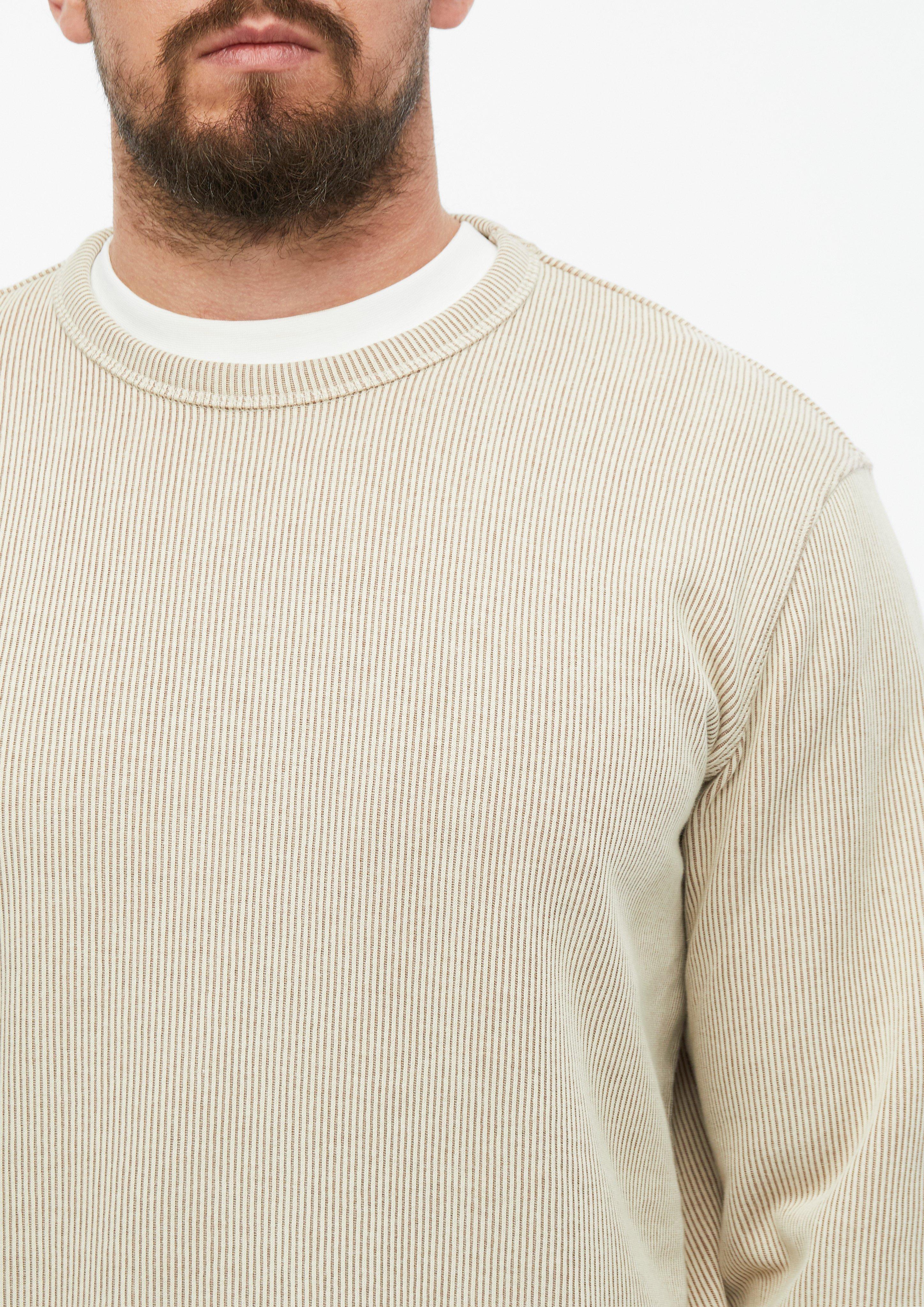 Moški Pulover z rebrasto strukturo v barvi bež od s.Oliver Men Tall Sizes