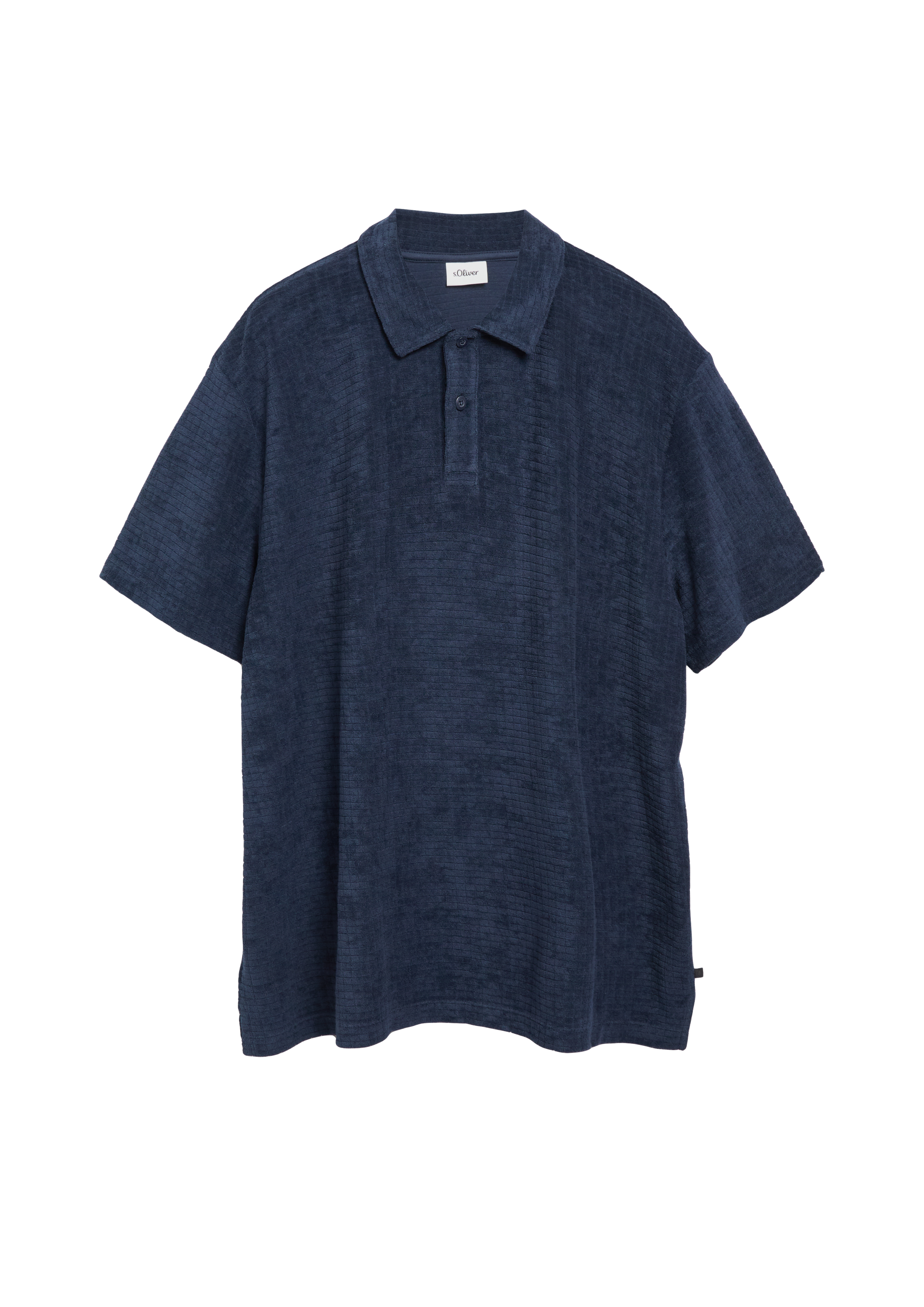 Poloshirt van gestructureerde badstof