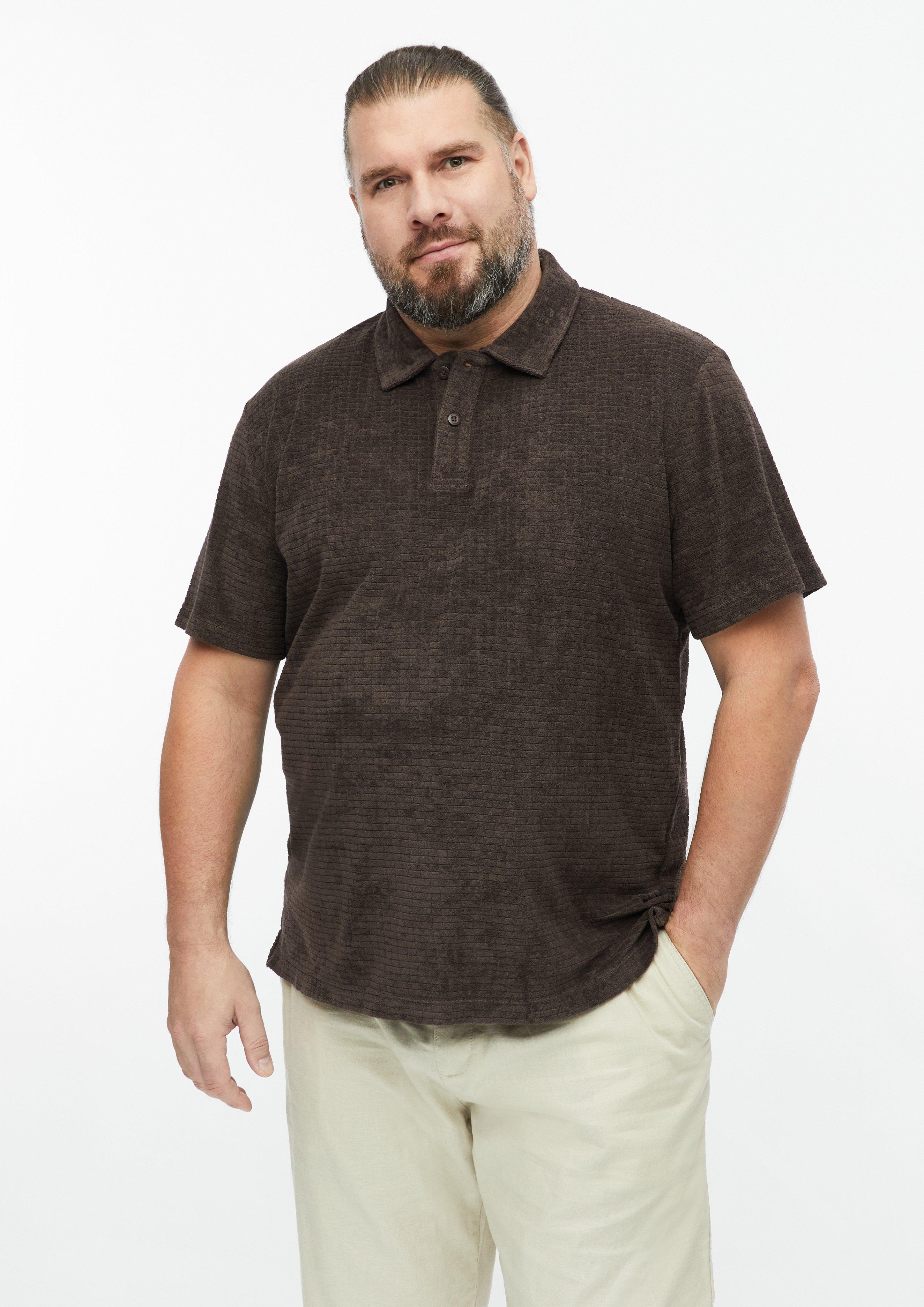 Polo majica iz strukturiranega frotirja v barvi temno rjava od s.Oliver Men Big Sizes
