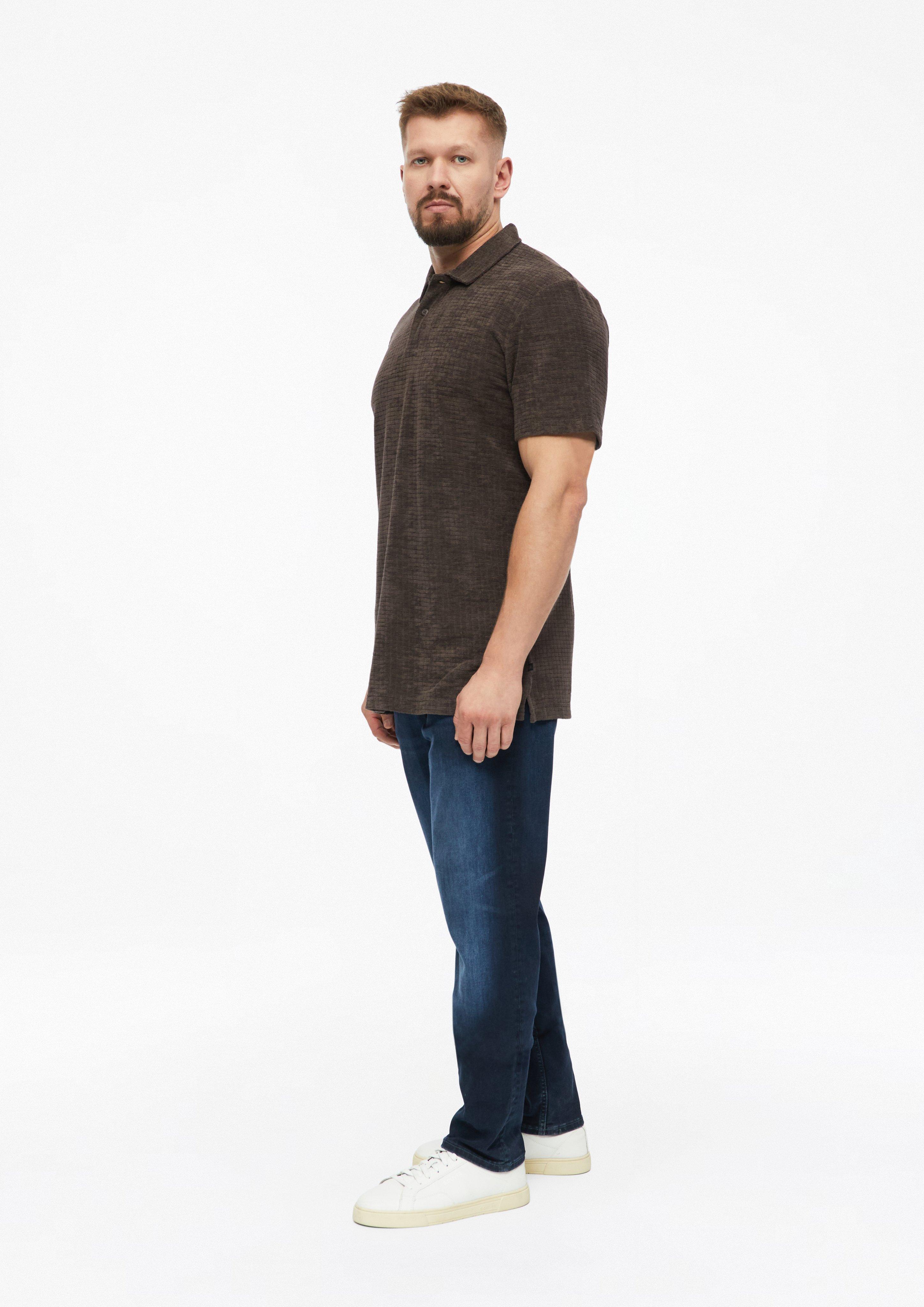 Páni Polokošeľa zo štruktúrneho froté vo farbe hnedá od s.Oliver Men Tall Sizes