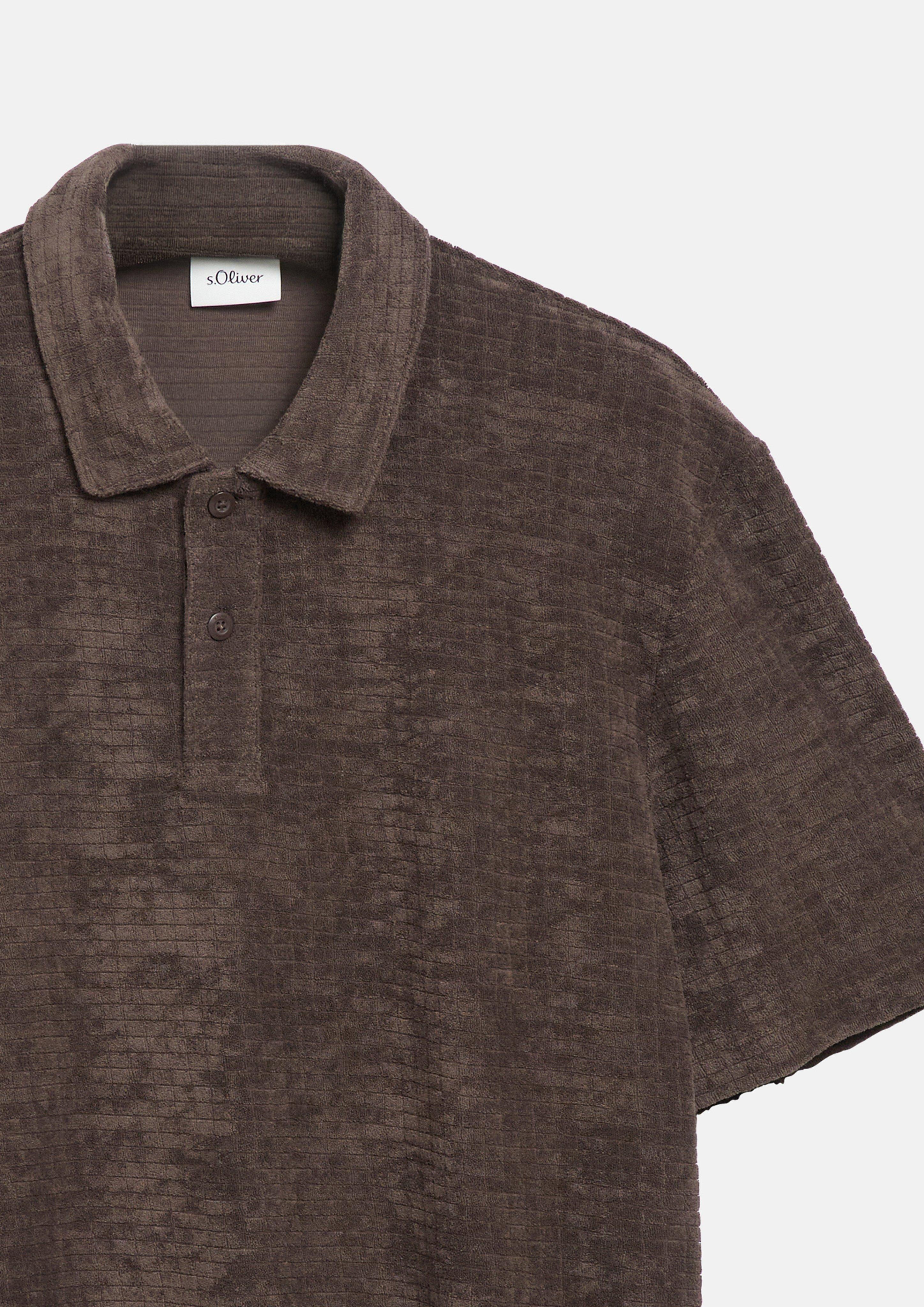 Páni Polokošeľa zo štruktúrneho froté vo farbe hnedá od s.Oliver Men Tall Sizes