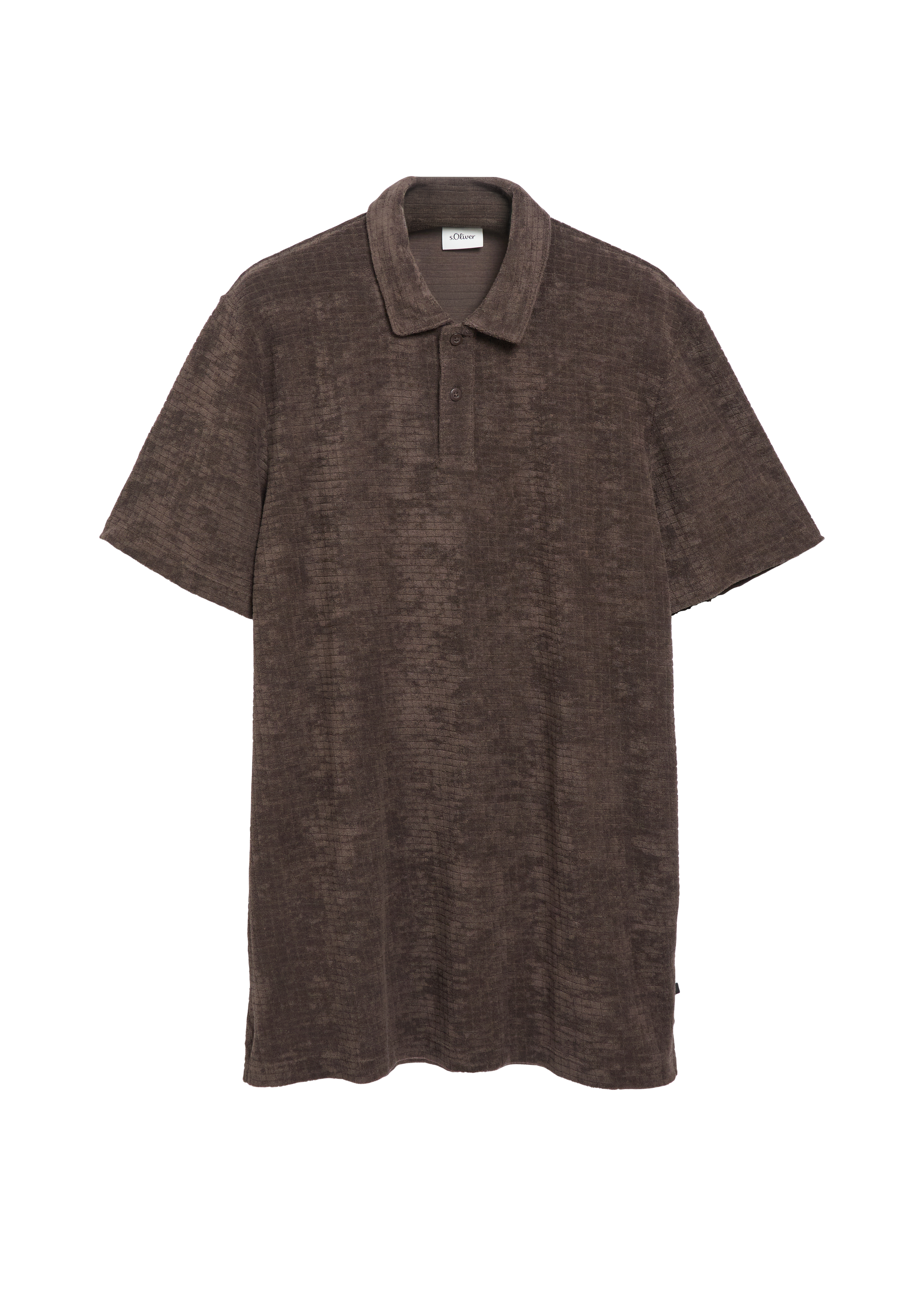 Poloshirt van gestructureerde badstof