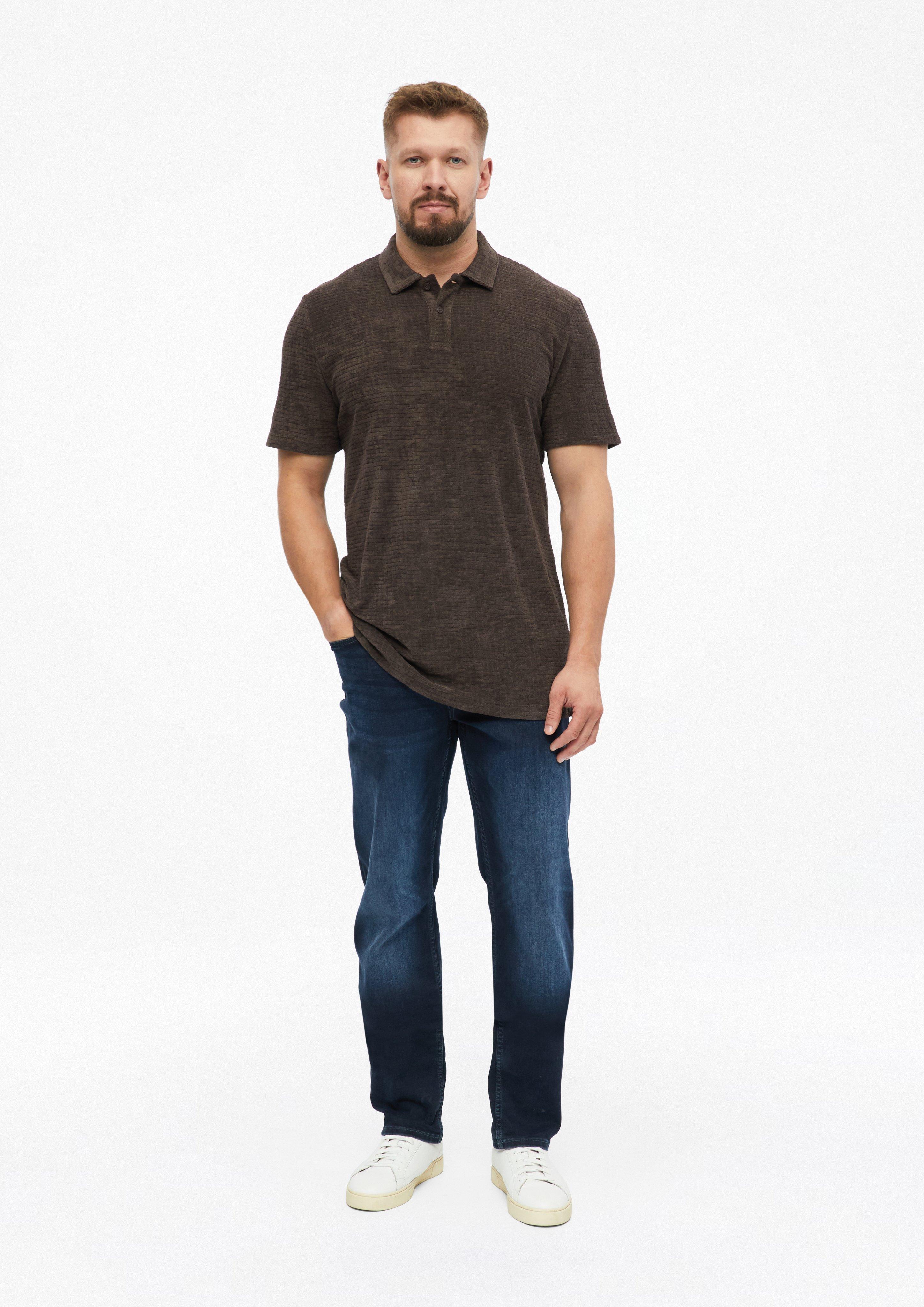 Páni Polokošeľa zo štruktúrneho froté vo farbe hnedá od s.Oliver Men Tall Sizes