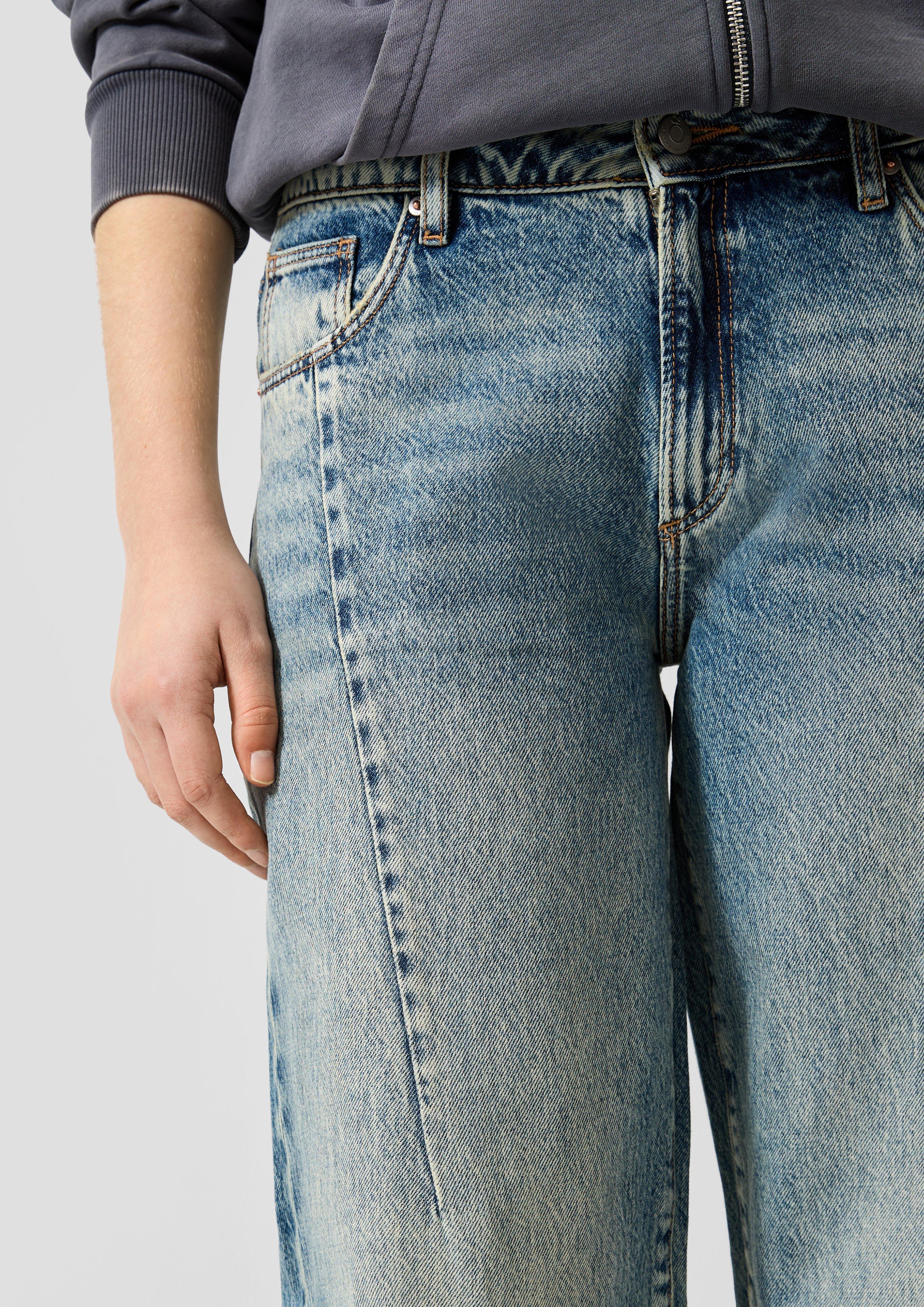 Damen Barrel Jeans / Mid Rise / Barrel Leg in blau von QS