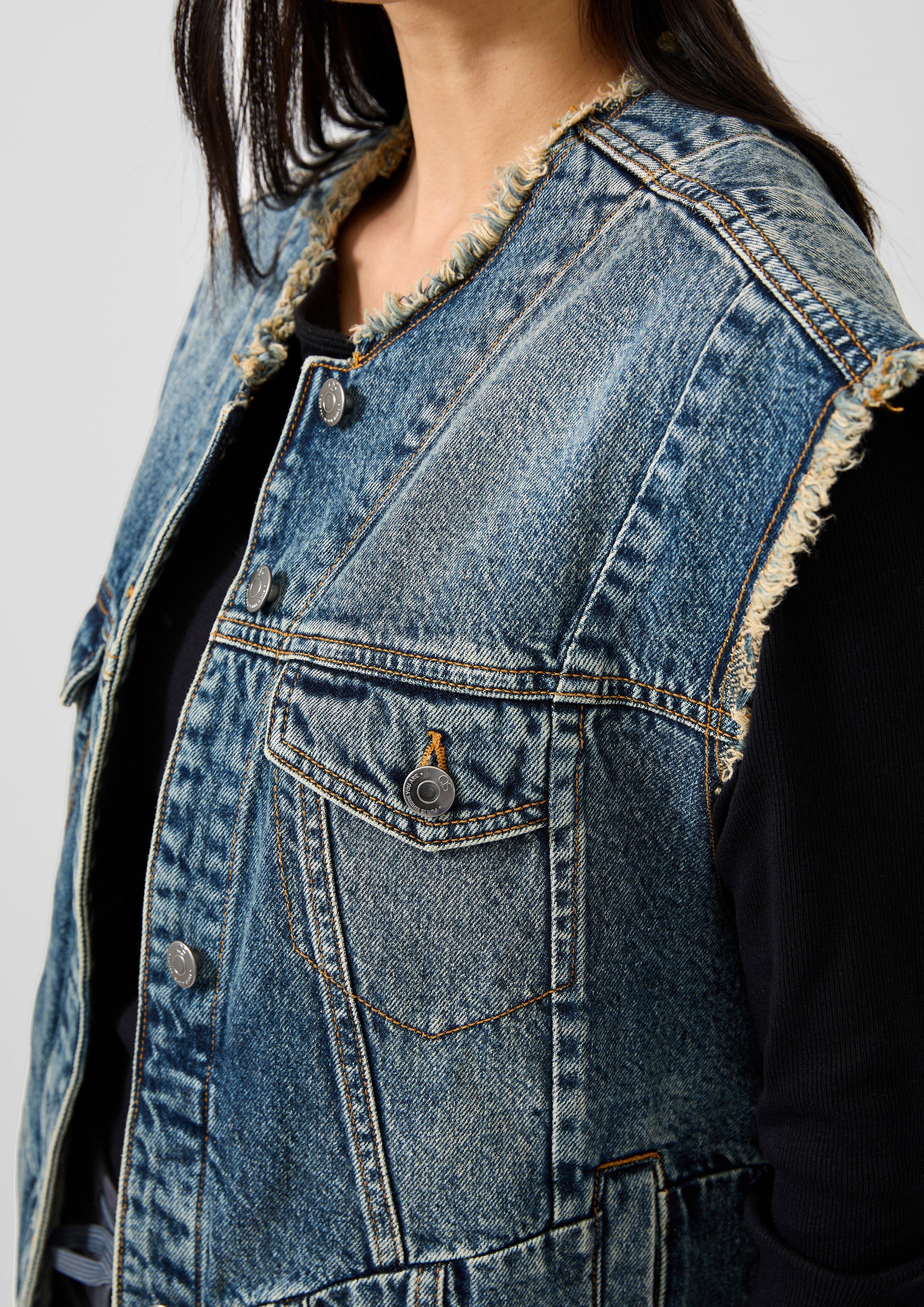 Femmes Gilet en jean oversize en bleu de QS