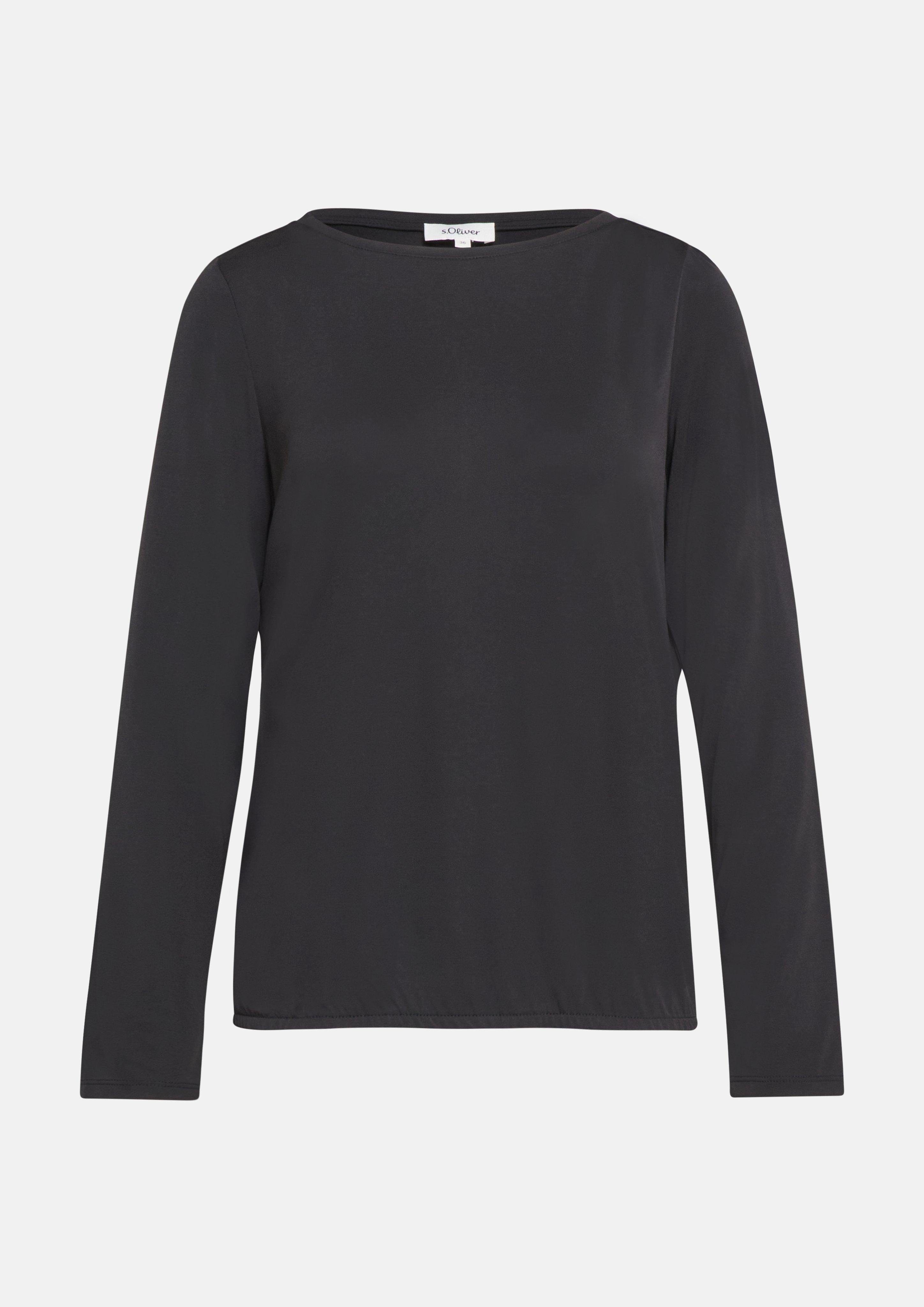 Damen O-Shape-Shirt aus Modalmix in schwarz von s.Oliver