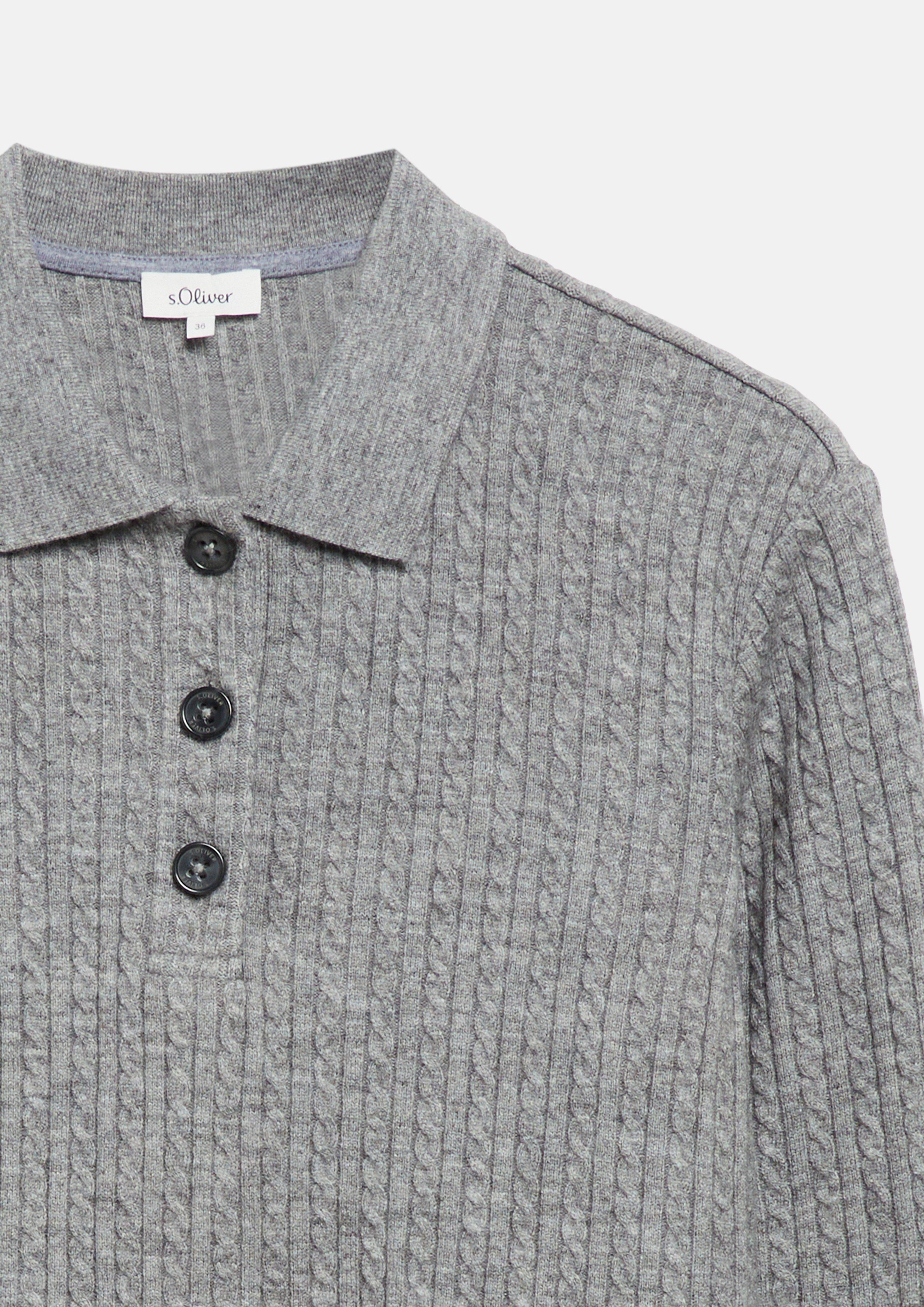 Damen Polo-Shirt in grau von s.Oliver