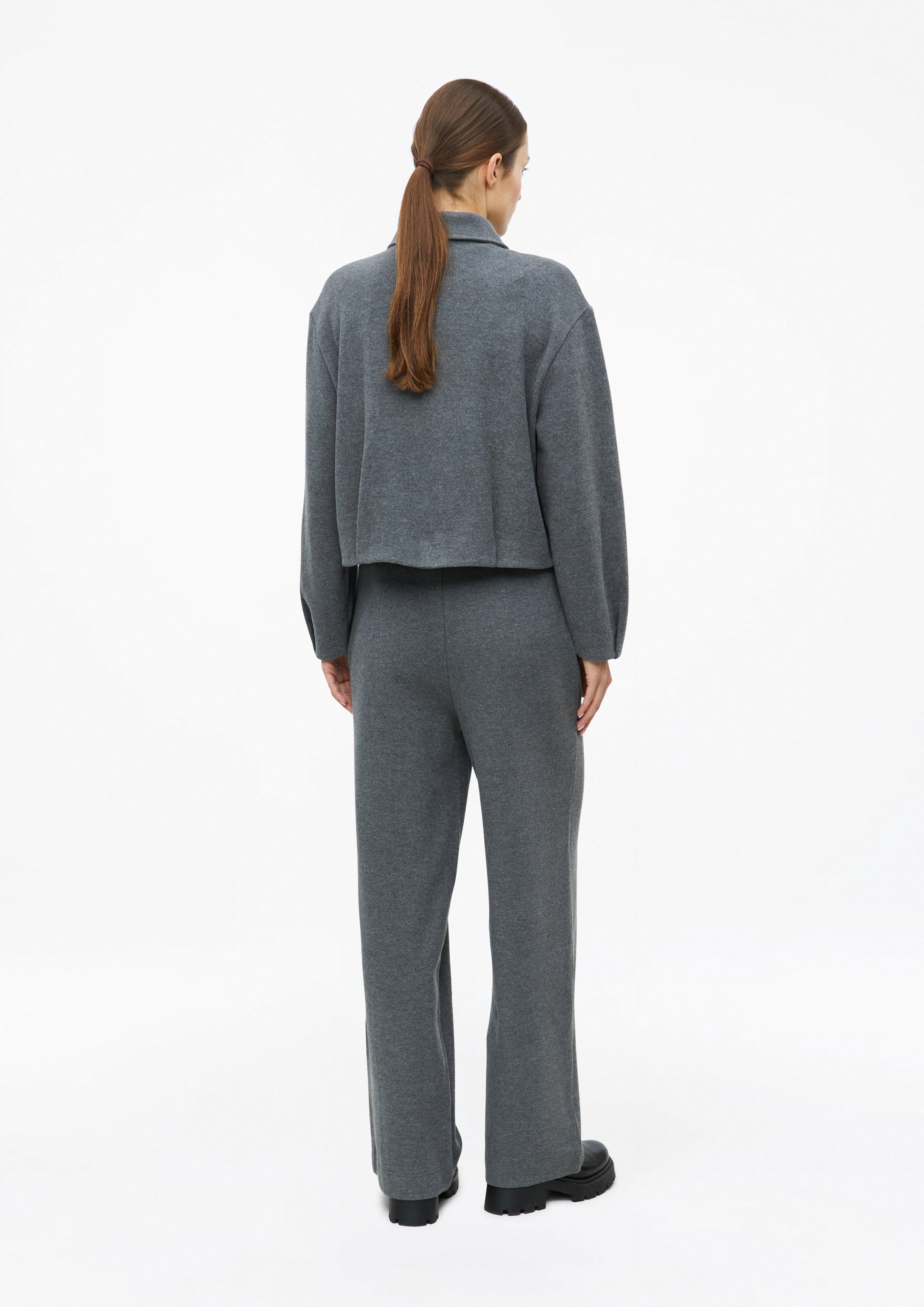 Damen Flauschige Sweatjacke mit Ballonsaum in grau von s.Oliver