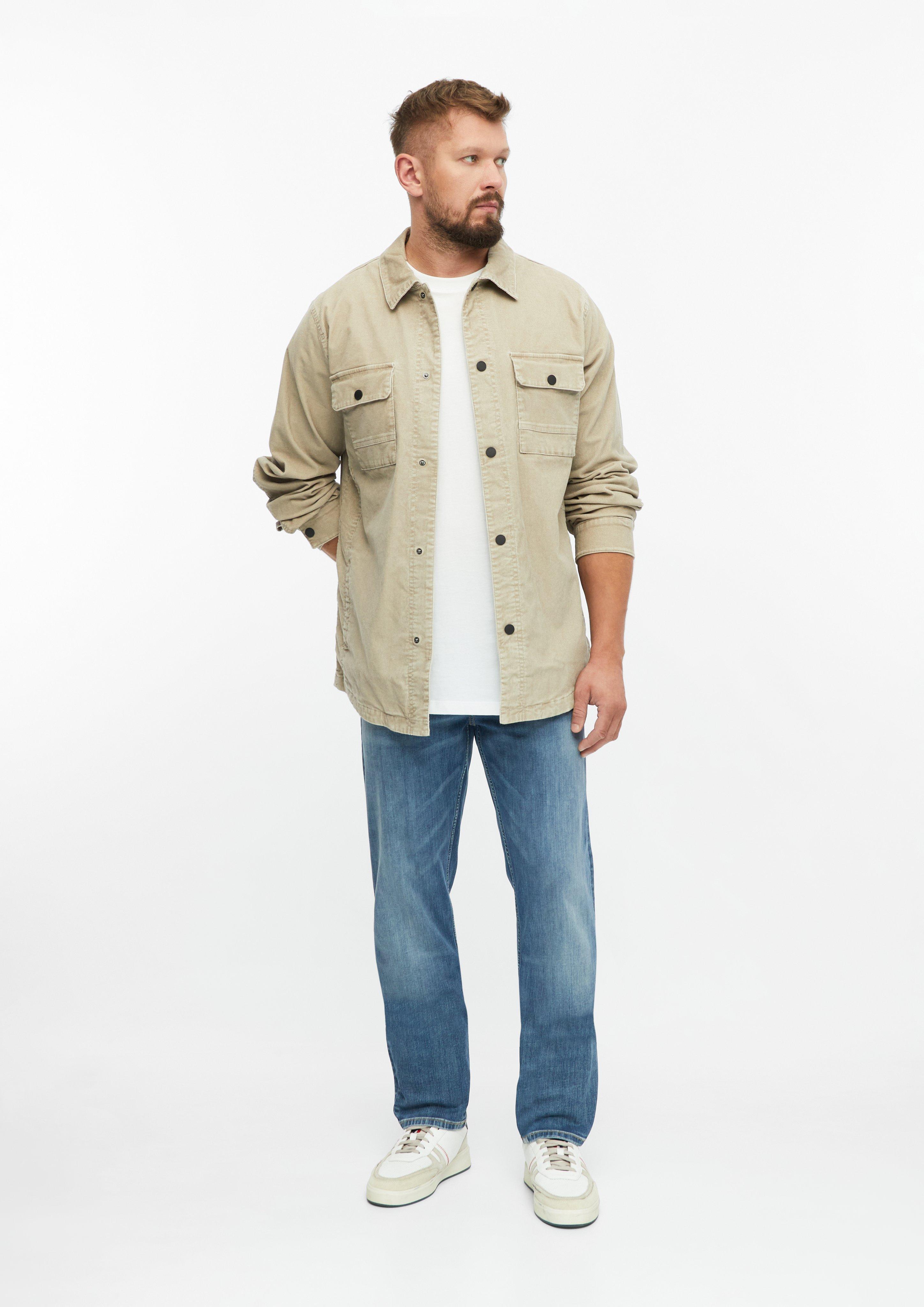 Hommes Surchemise en velours côtelé délavé avec poches poitrine en beige de s.Oliver Men Tall Sizes