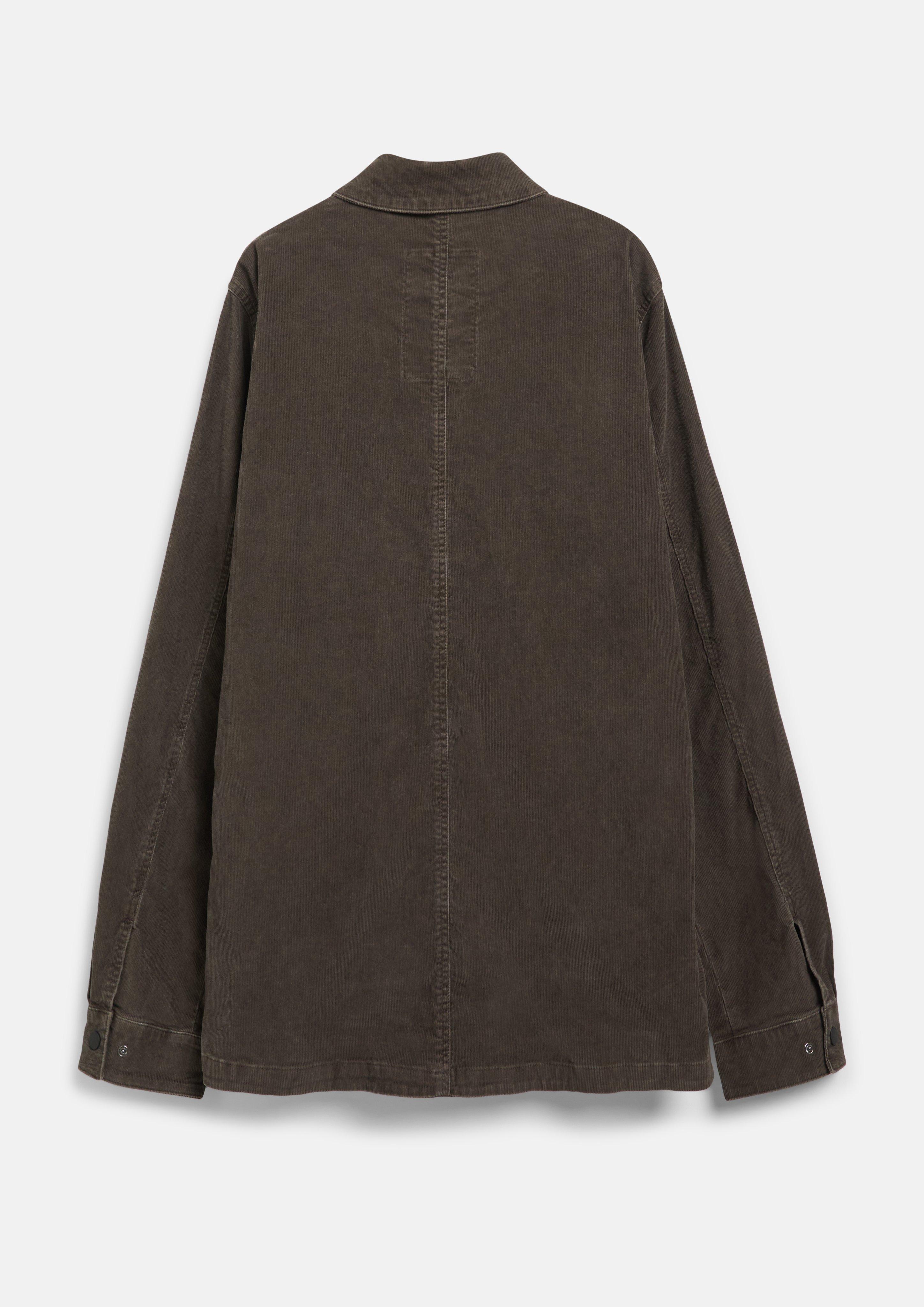 Hommes Surchemise en velours côtelé délavé avec poches poitrine en brun de s.Oliver Men Tall Sizes