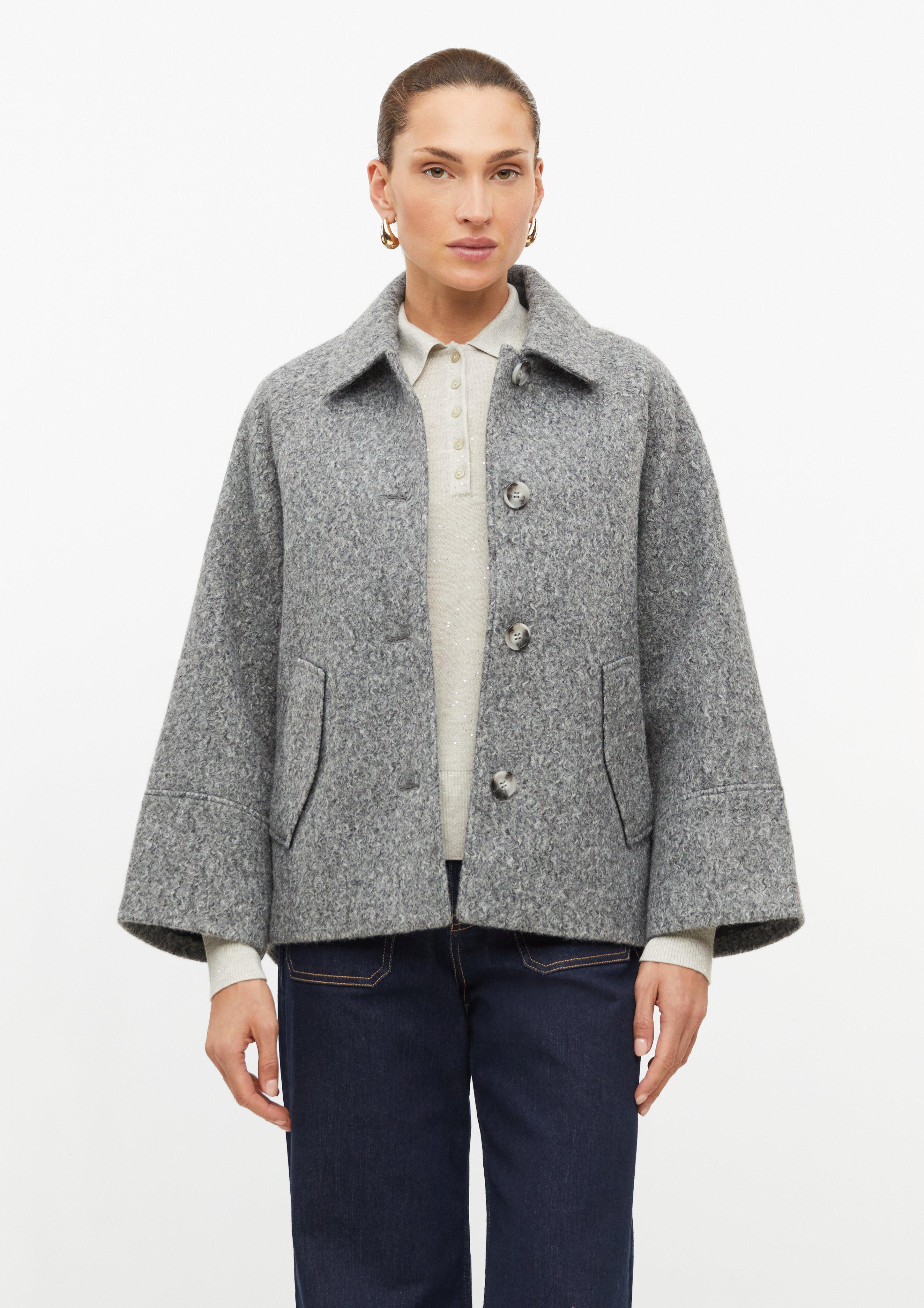 Gemêleerd jasje met wollook in grijs van s.Oliver BLACK LABEL