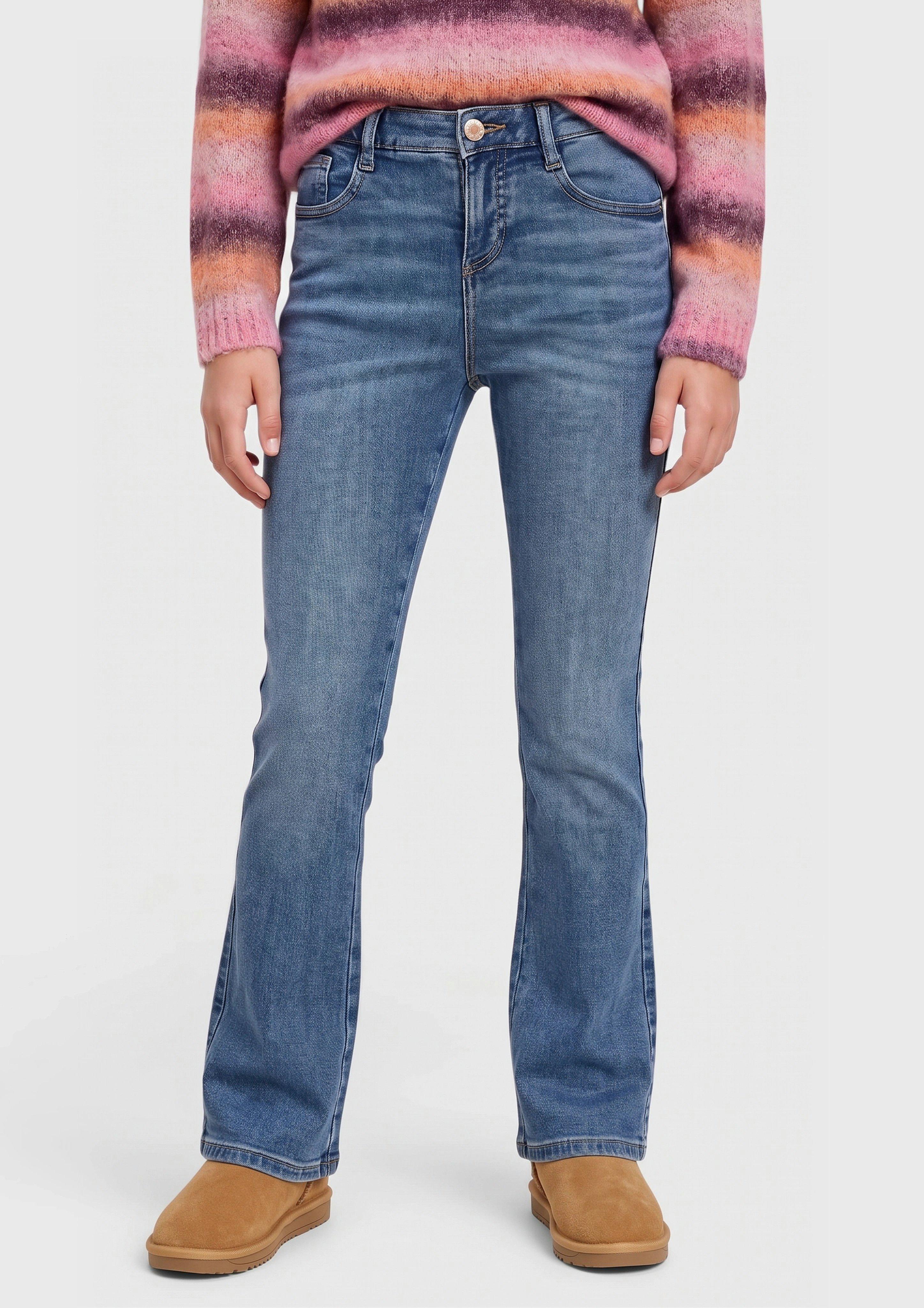 Kinder Jeans Beverly / Regular Fit / Mid Rise / Flared Leg / soft & warm in blau von s.Oliver