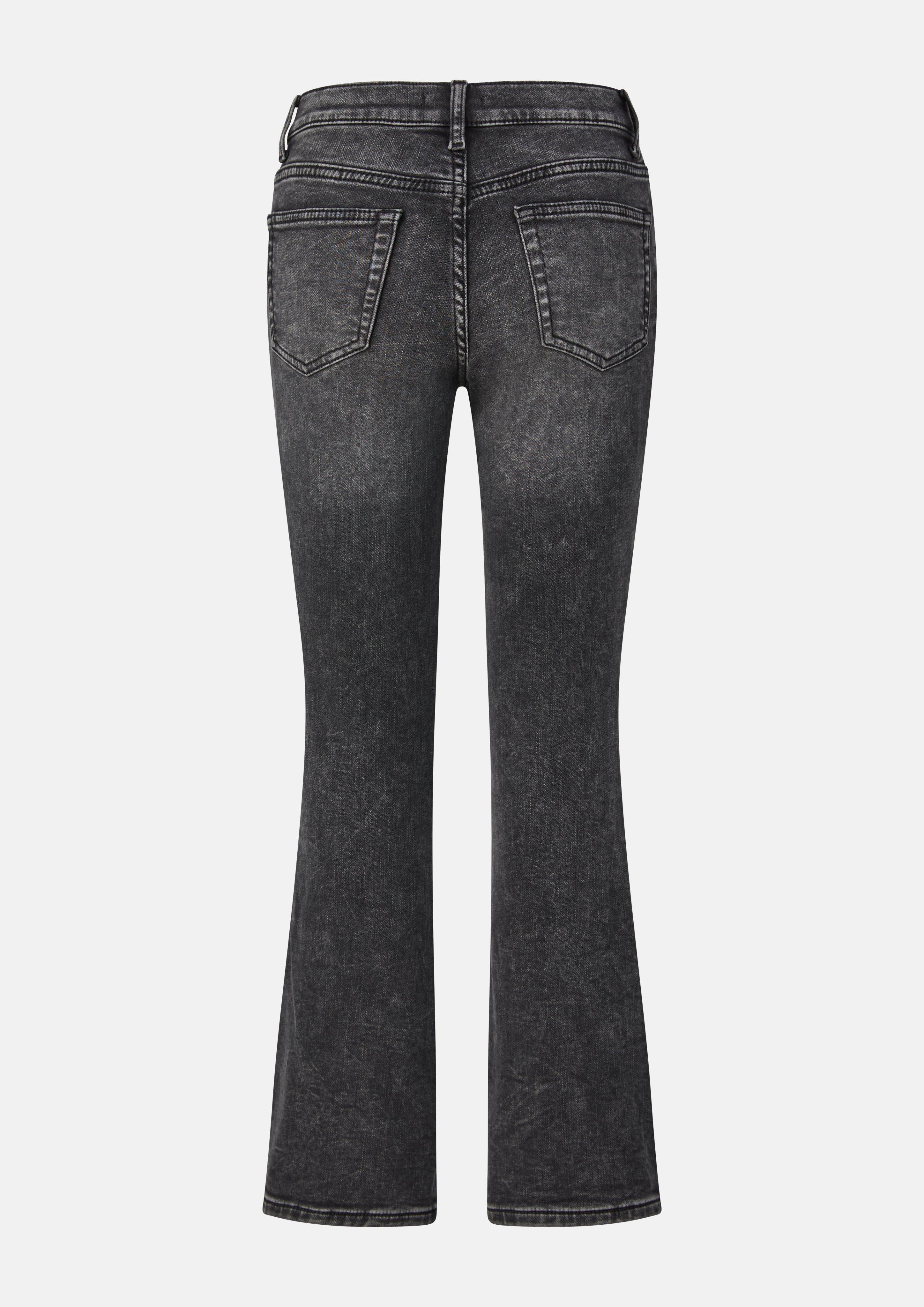Kinder Jeans Beverly / Regular Fit / Mid Rise / Flared Leg / soft & warm in grau von s.Oliver