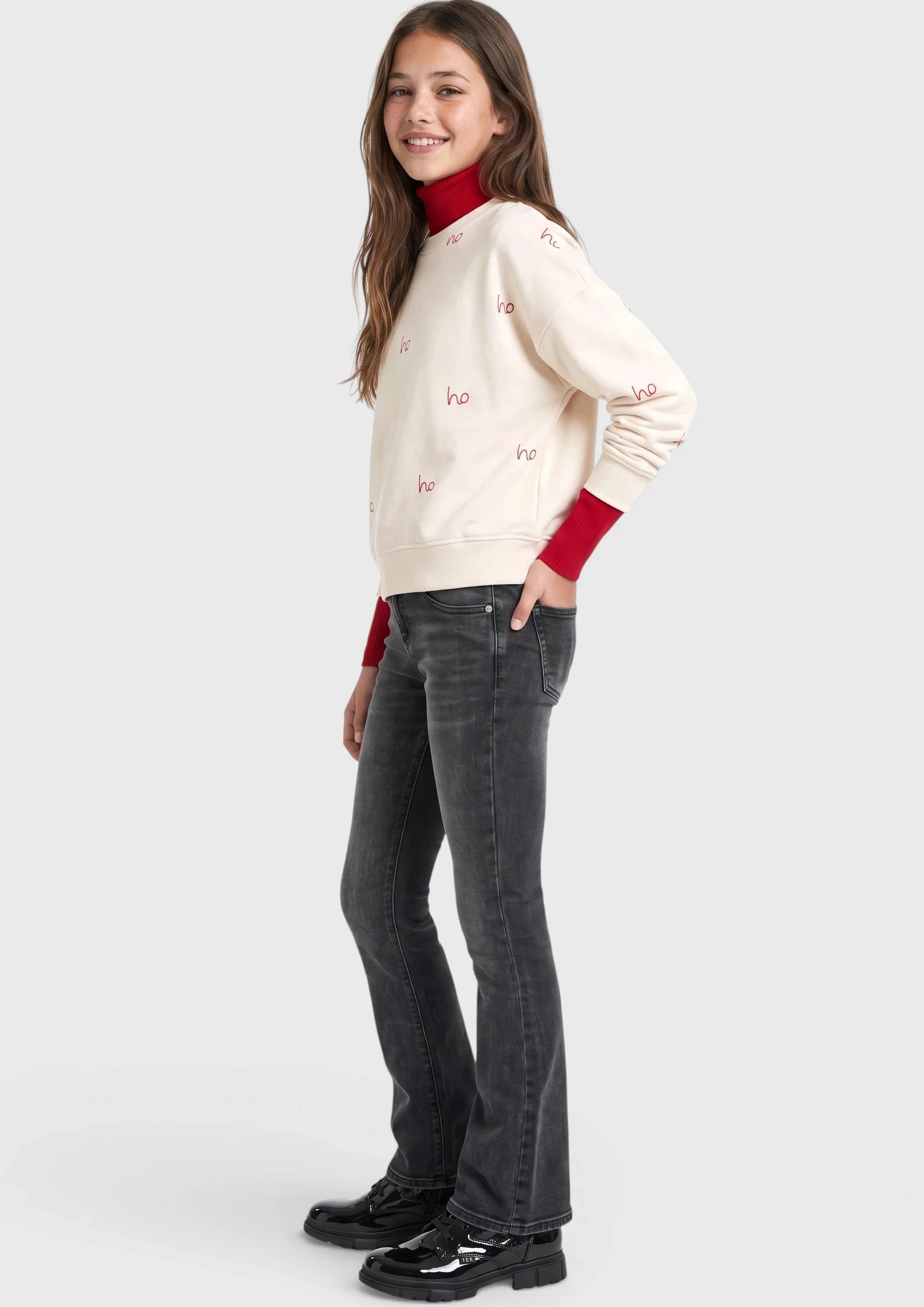Jeans Beverly / Regular Fit / Mid Rise / Flared Leg / soft & warm in Farbe dunkelgrau von s.Oliver