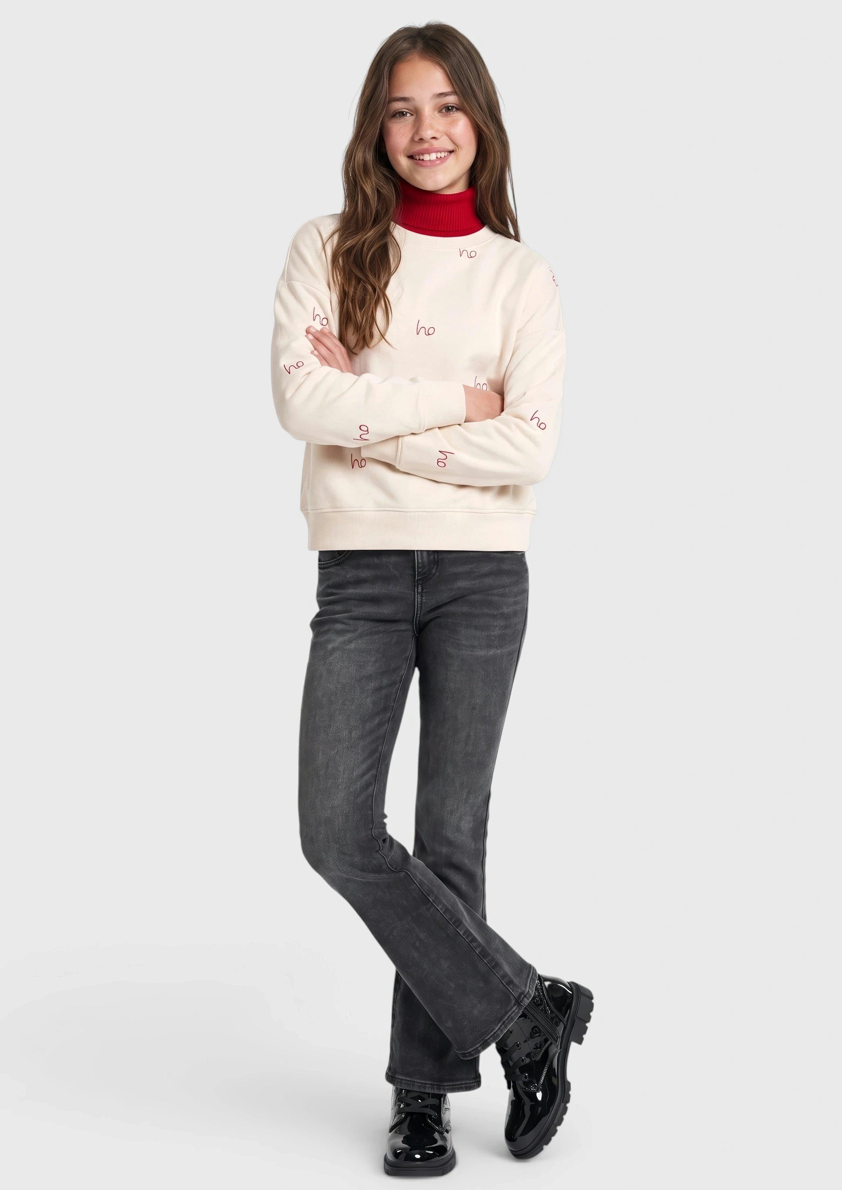 Kinder Jeans Beverly / Regular Fit / Mid Rise / Flared Leg / soft & warm in grau von s.Oliver
