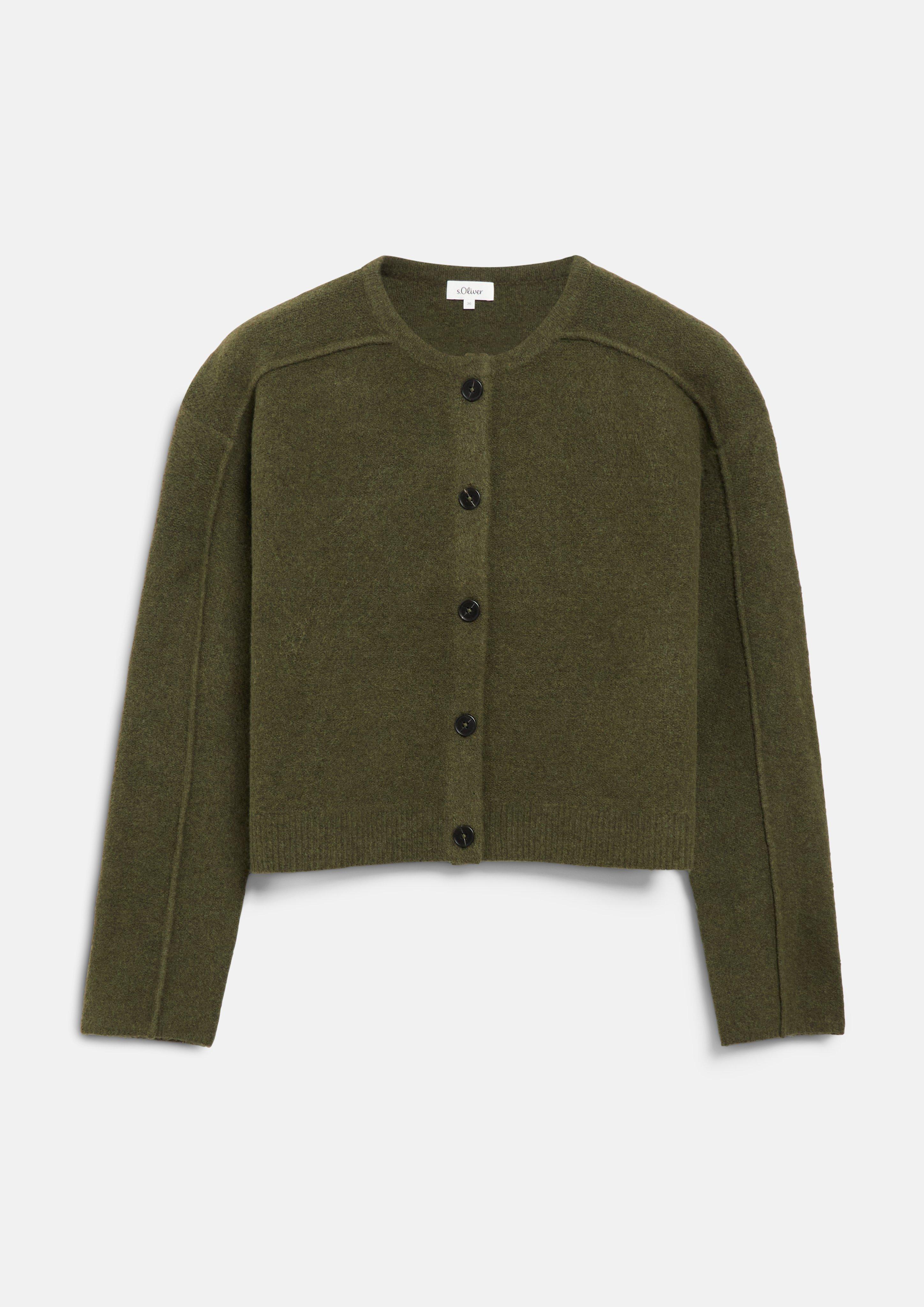 Strickjacke in Farbe olivgrün von s.Oliver